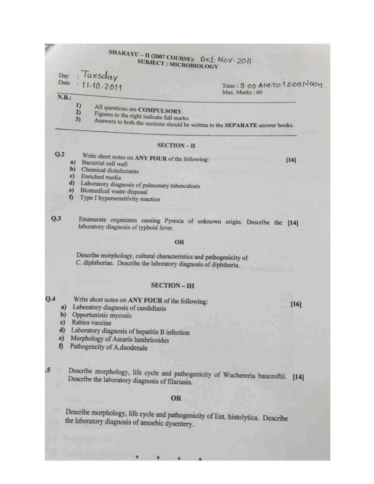 VCRC Microbiology Previous Year Question Papers - Page 8