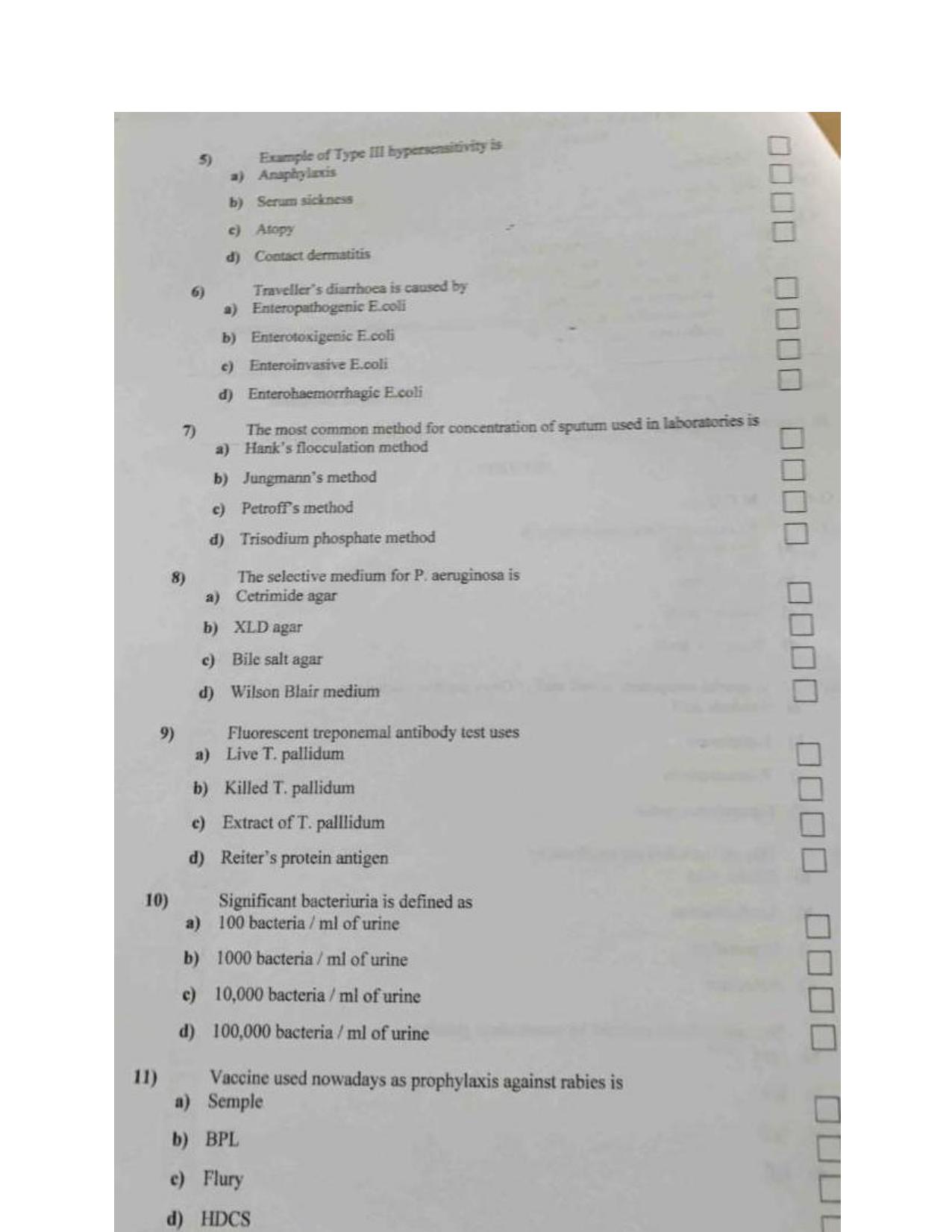 VCRC Microbiology Previous Year Question Papers - Page 10