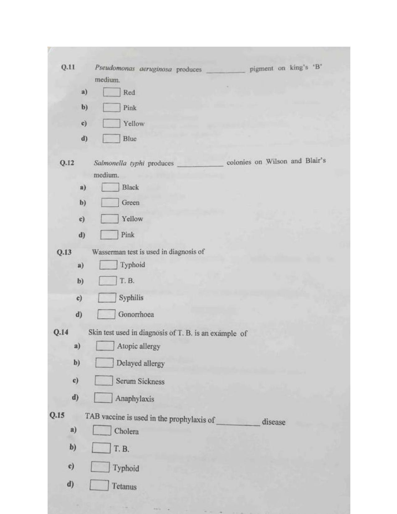 VCRC Microbiology Previous Year Question Papers - Page 15