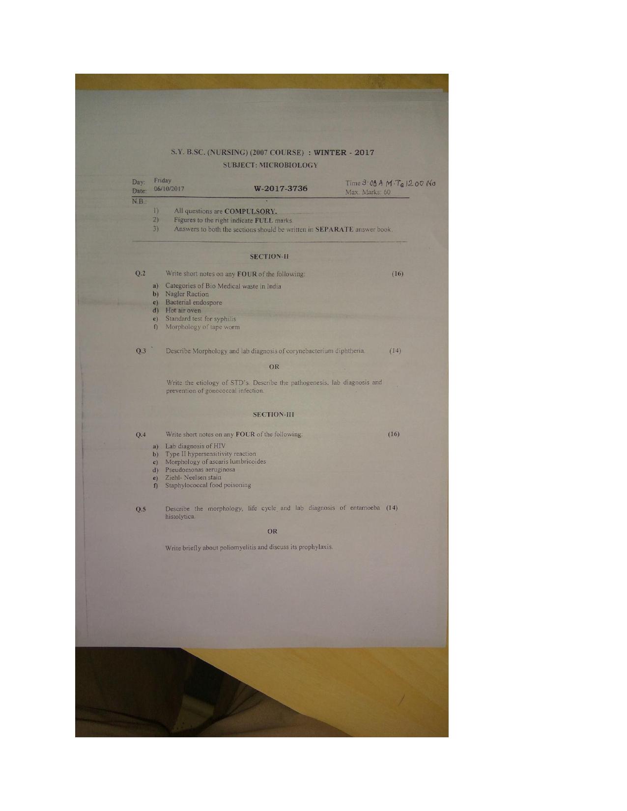 VCRC Microbiology Previous Year Question Papers - Page 20