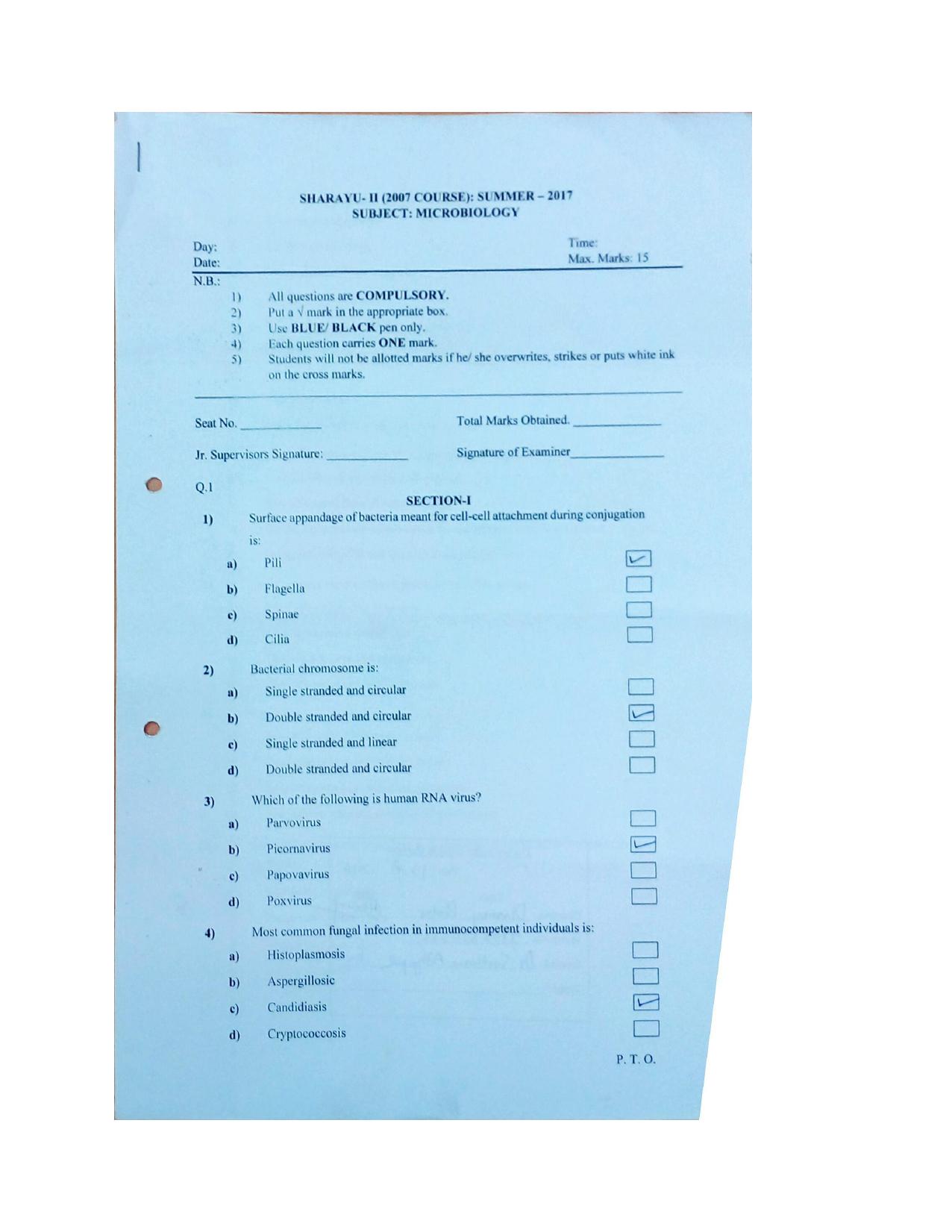 VCRC Microbiology Previous Year Question Papers - Page 21