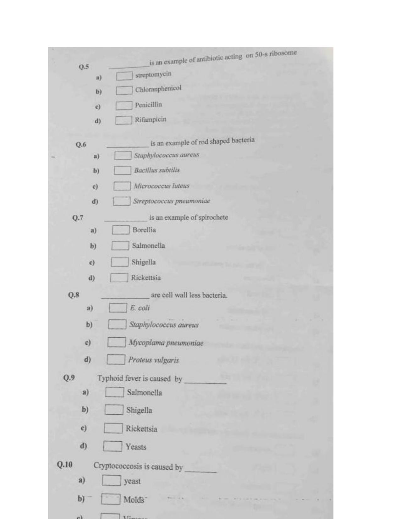 VCRC Microbiology Previous Year Question Papers - Page 34