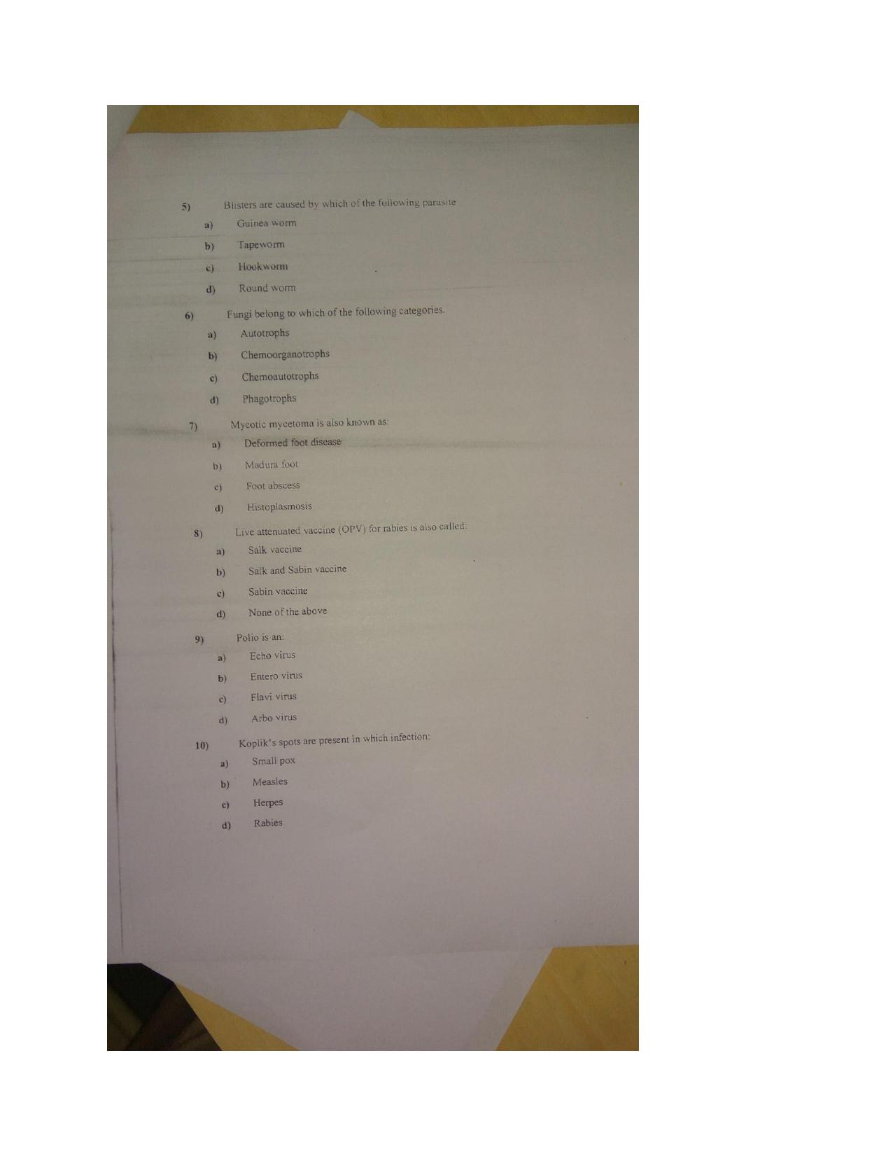 VCRC Microbiology Previous Year Question Papers - Page 38