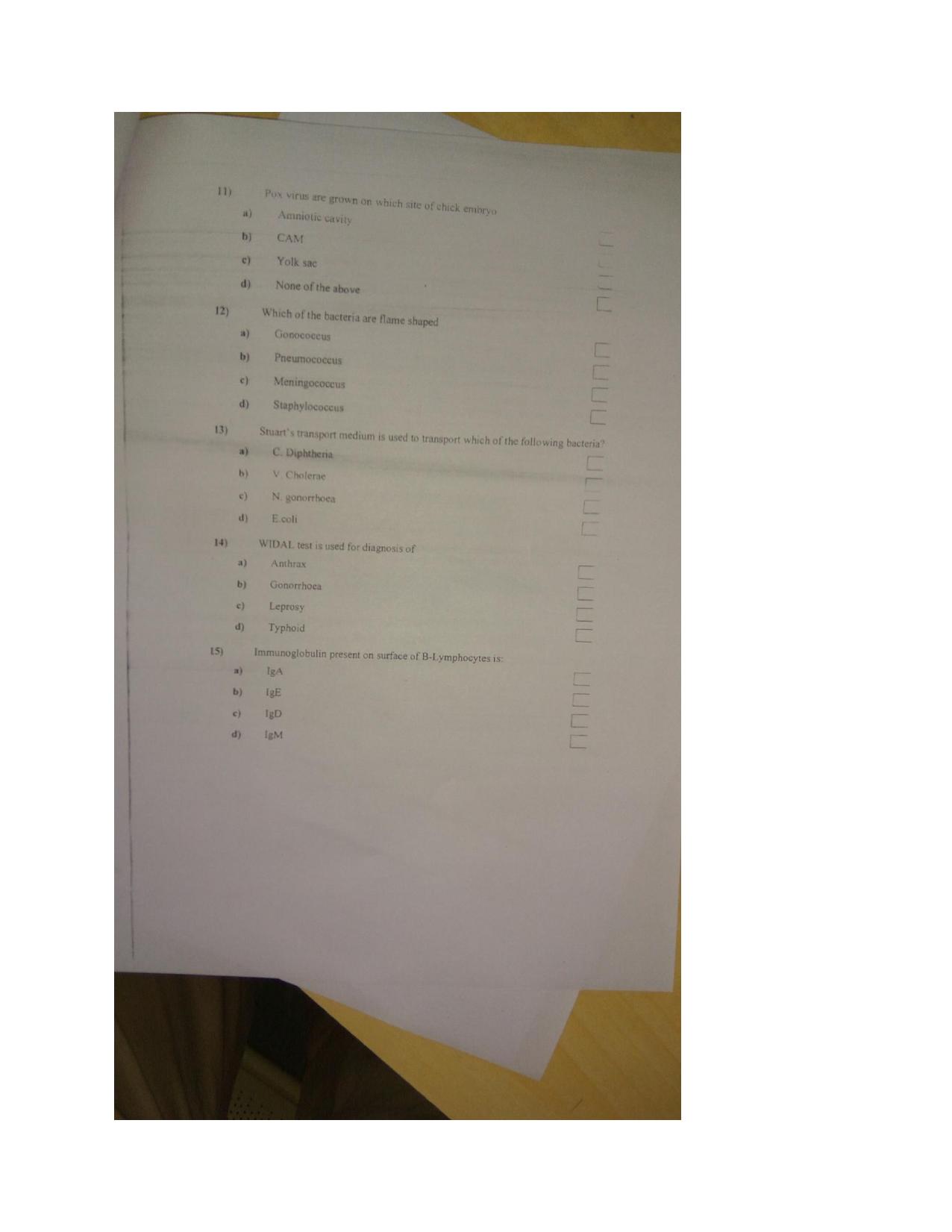 VCRC Microbiology Previous Year Question Papers - Page 39