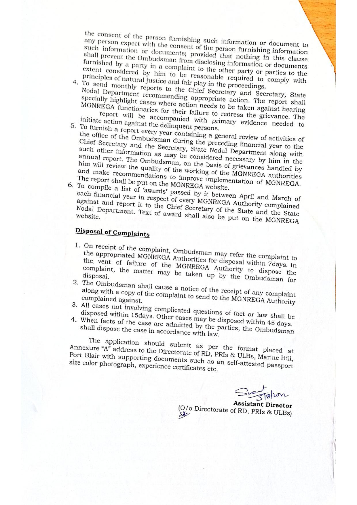Andaman & Nicobar Administration Invites Application for Ombudsman Recruitment 2022 - Page 2