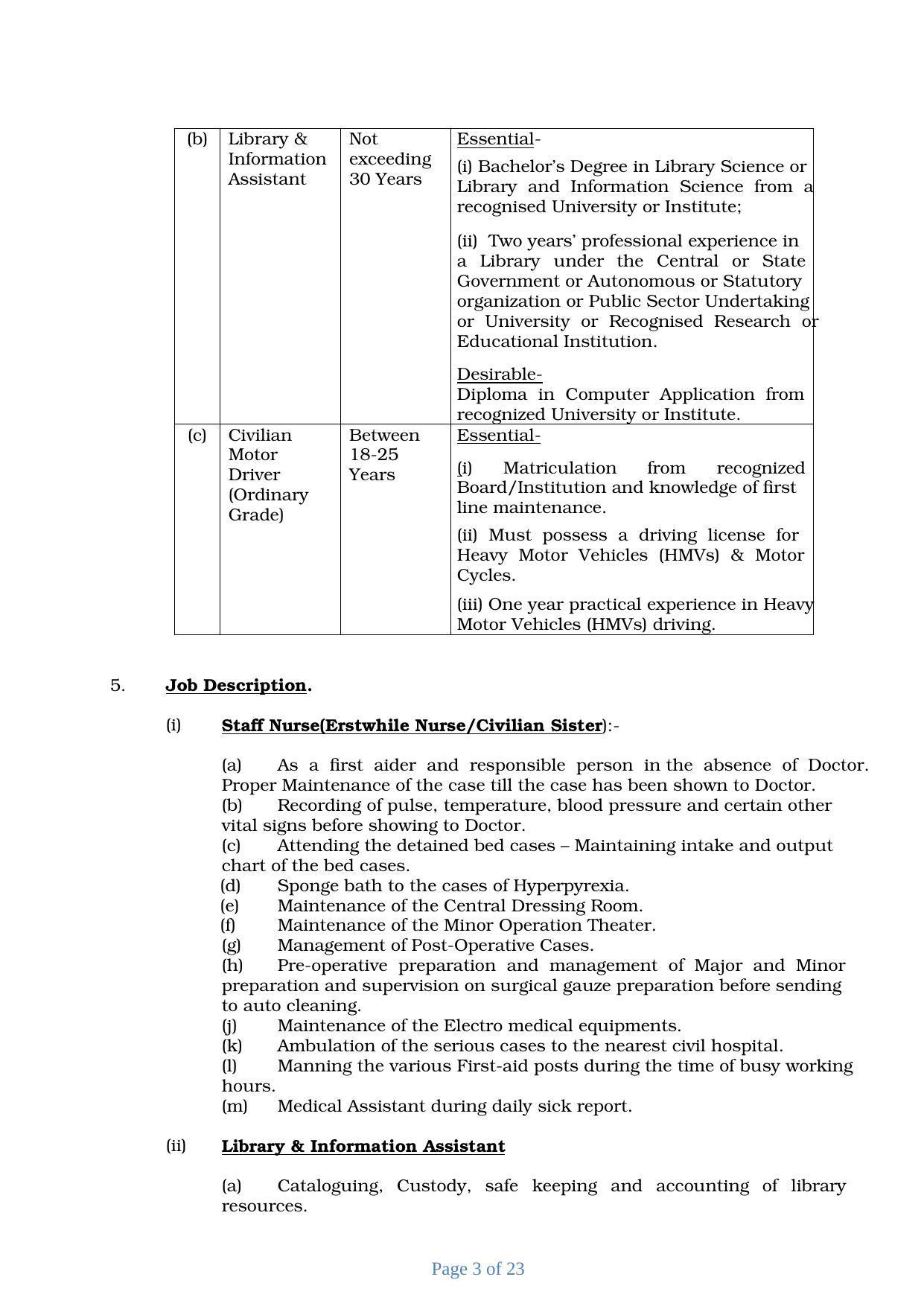Western Naval Command Mumbai Staff Nurse, Library & Information Assistant, Civilian Motor Driver Recruitment 2022 - Page 3