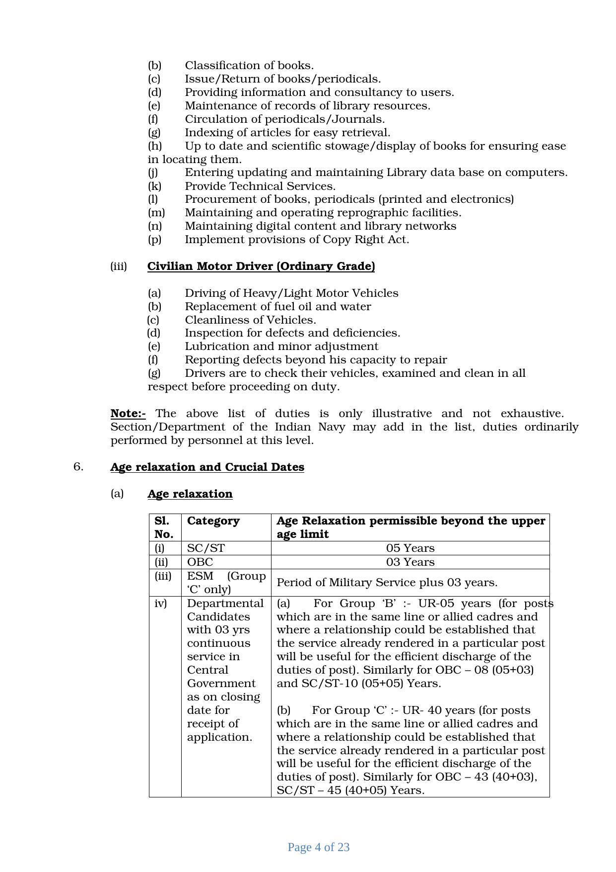 Western Naval Command Mumbai Staff Nurse, Library & Information Assistant, Civilian Motor Driver Recruitment 2022 - Page 7