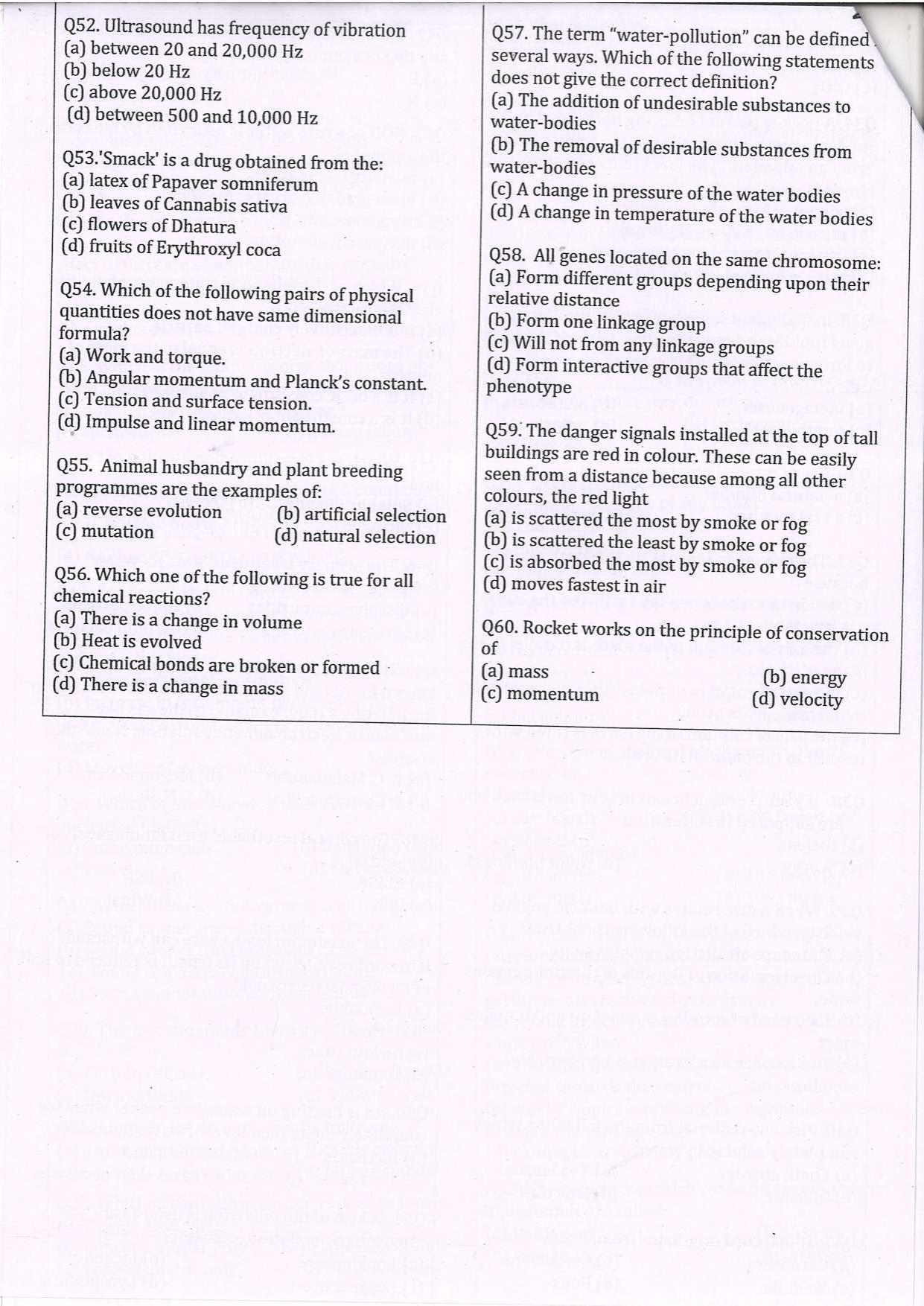 Question Paper of Education Assistant ‘A’ (Physical Science) at SC, Bardhaman (Advertisement No. 1/2021) - Page 4