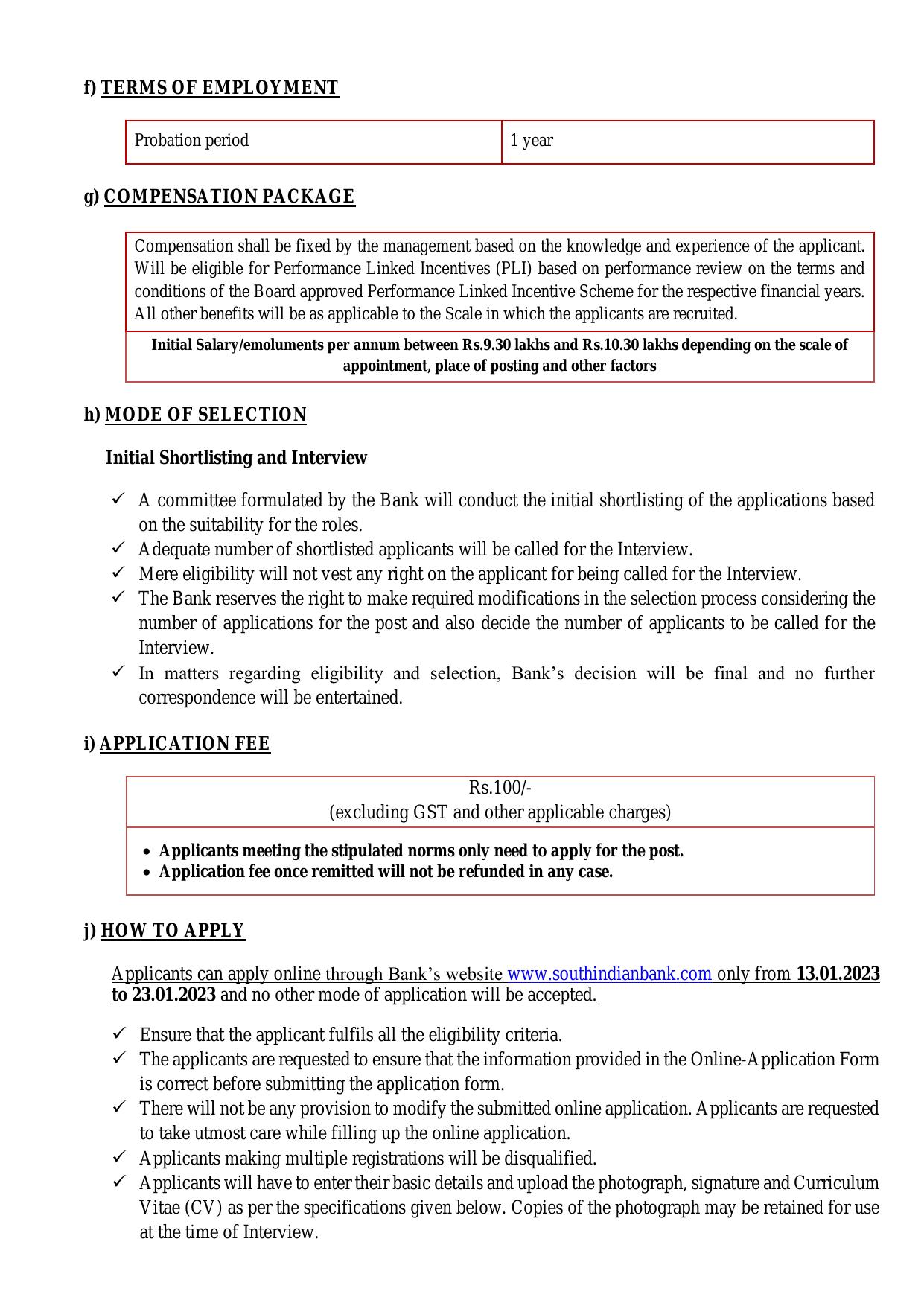 South Indian Bank Invites Application for Sales Manager Recruitment 2023 - Page 2