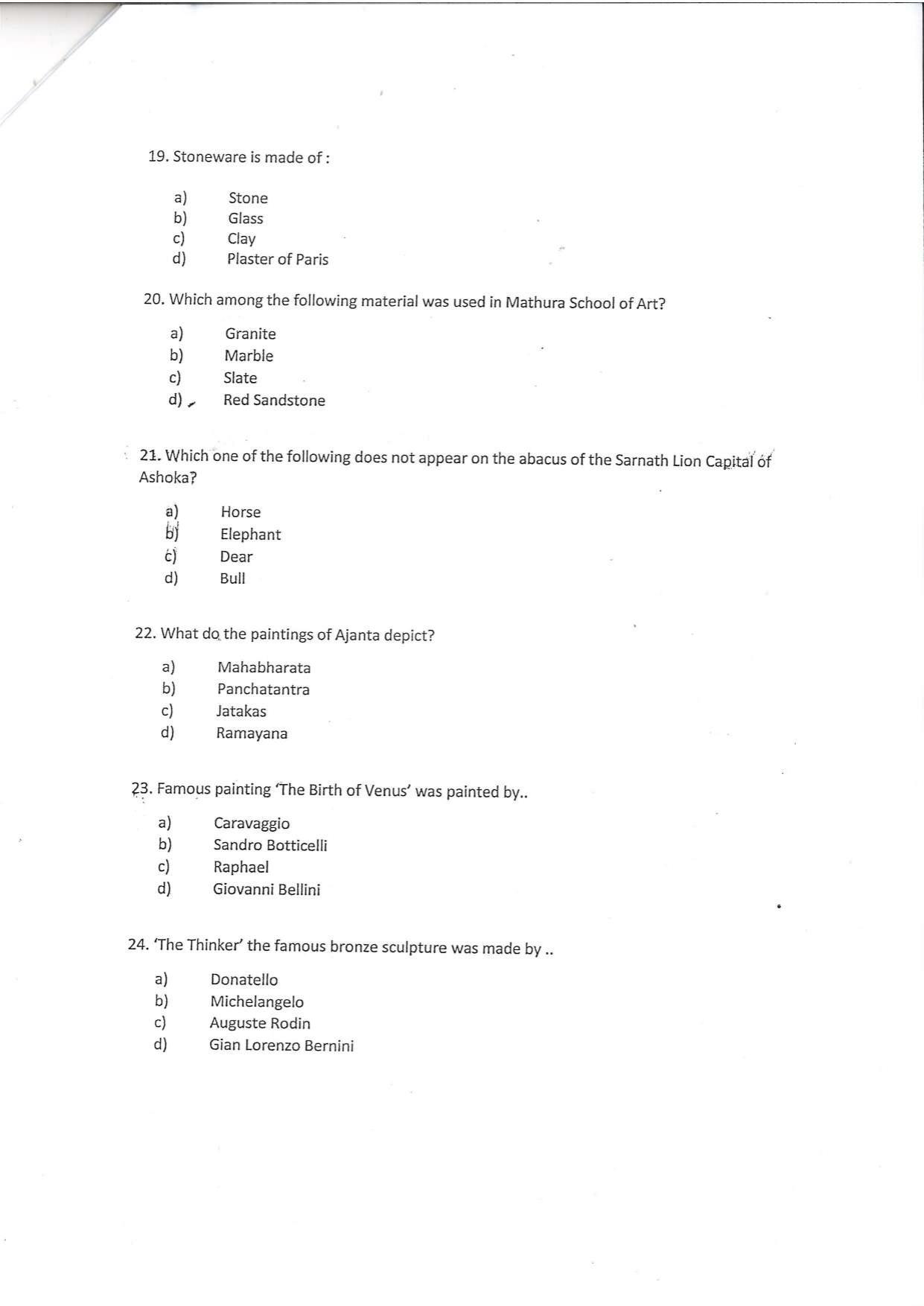 Question Paper of Exhibition Assistant ‘A’ at BITM, Kolkata (Advertisement No. 1/2022) - Page 5