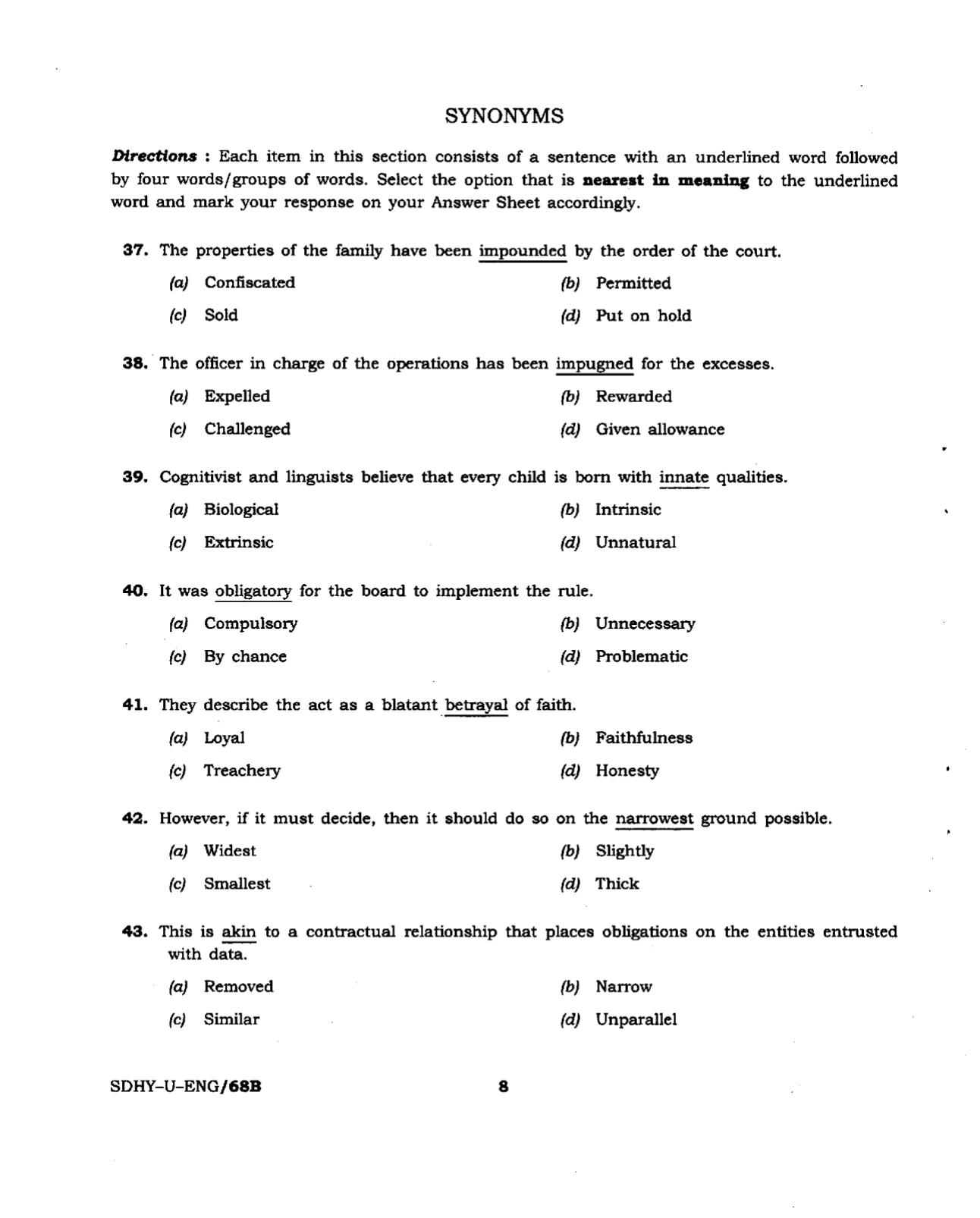 Visakhapatnam Cooperative Bank PO Previous Papers - Page 25