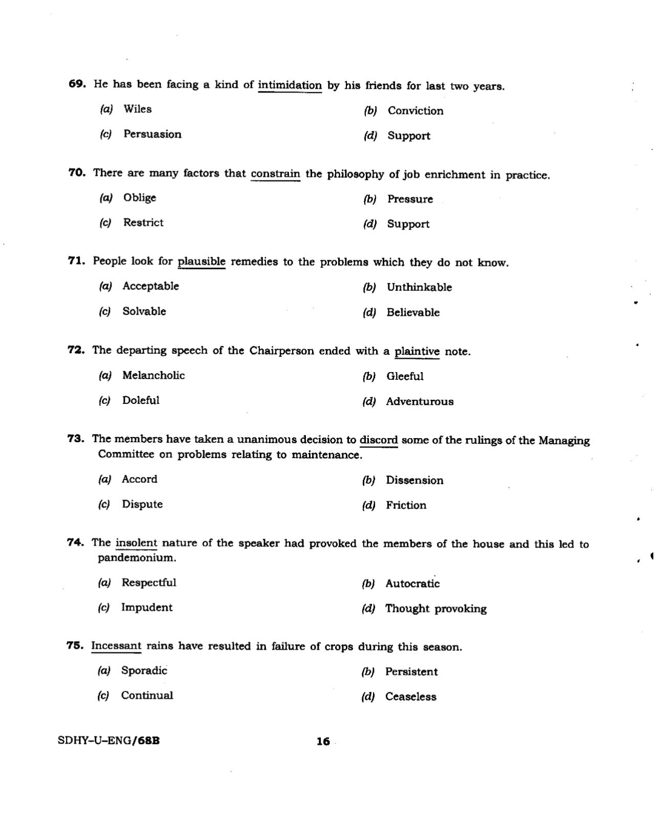 Visakhapatnam Cooperative Bank PO Previous Papers - Page 5