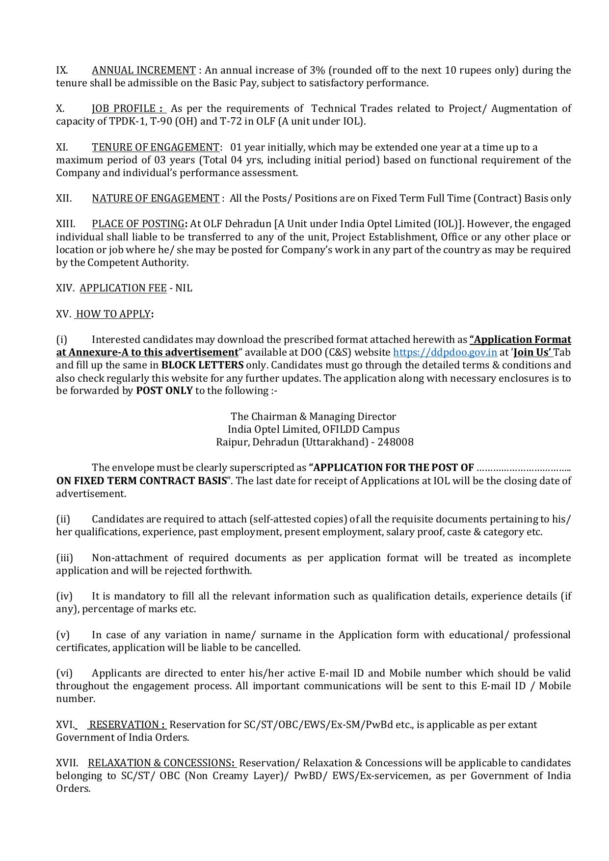 India Optel Limited Recruitment 2026 - 149 Project Technicia, Apply Online @ ddpdoo.gov.in - Page 5