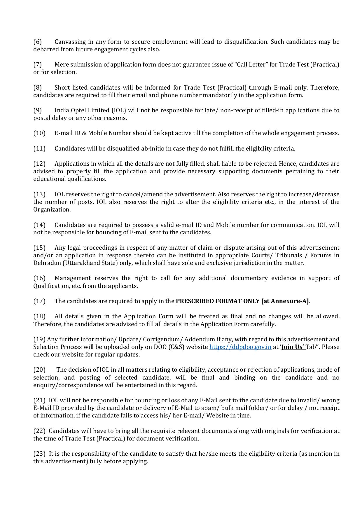 India Optel Limited Recruitment 2026 - 149 Project Technicia, Apply Online @ ddpdoo.gov.in - Page 7