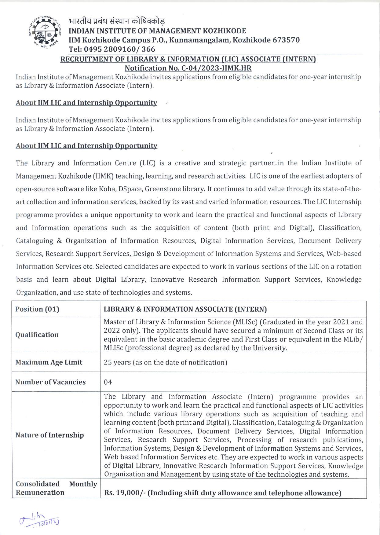 Indian Institute of Management Kozhikode Invites Application for Library and Information Associate, Digital Library Associate Recruitment 2023 - Page 2