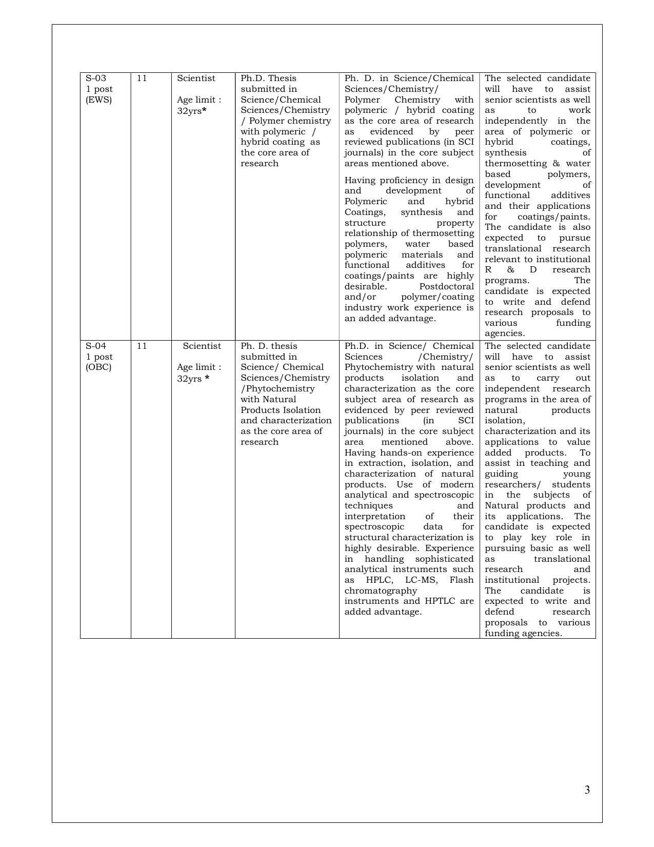 Indian Institute of Chemical Technology (IICT) Invites Application for 20 Scientist, Senior Scientist, Principal Scientist Recruitment 2023 - Page 5