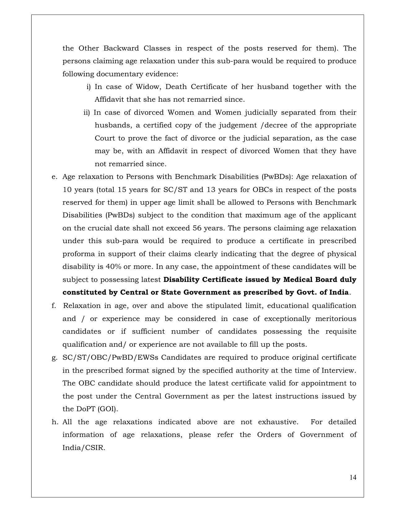 Indian Institute of Chemical Technology (IICT) Invites Application for 20 Scientist, Senior Scientist, Principal Scientist Recruitment 2023 - Page 14