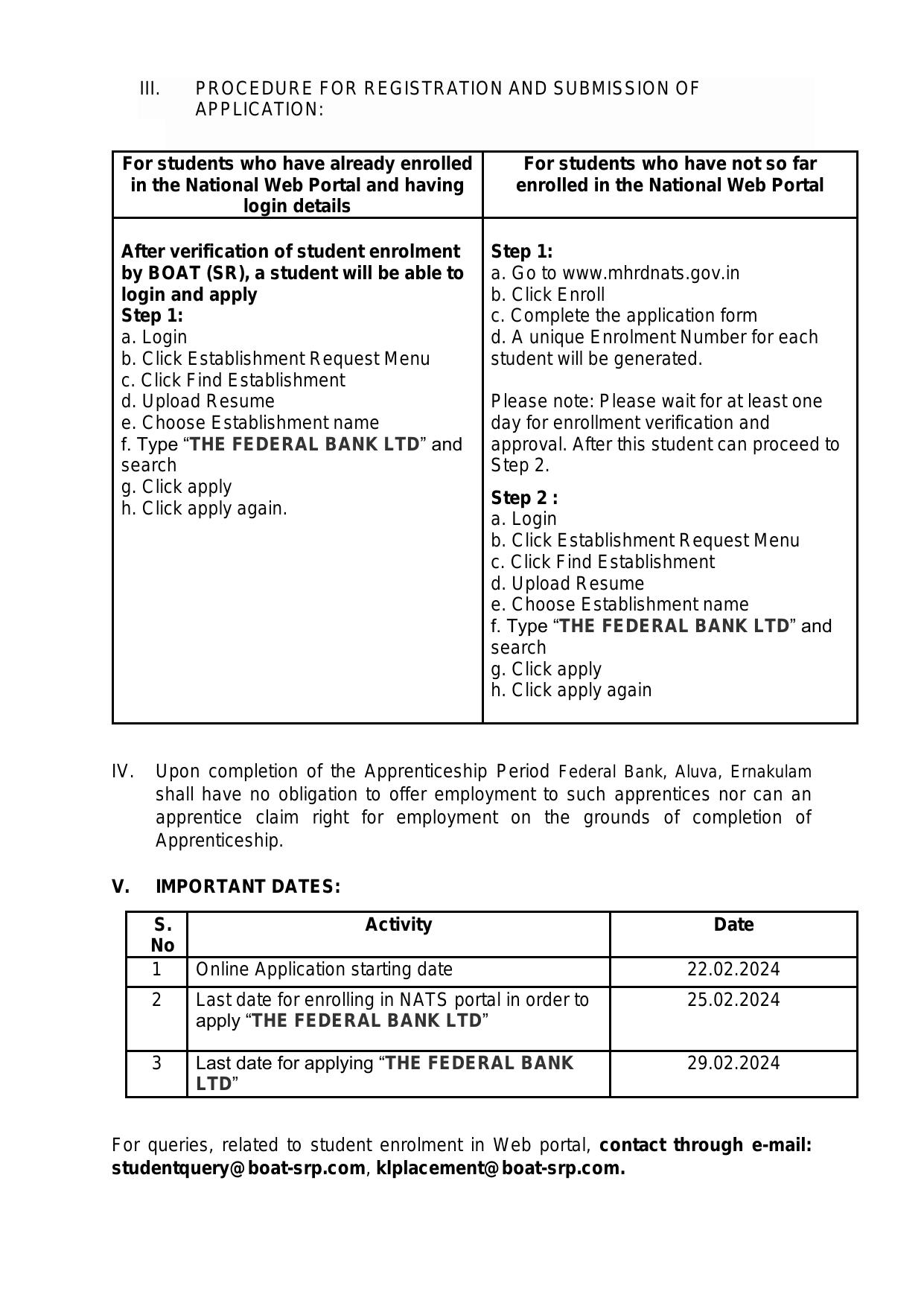 Federal Bank Recruitment For Graduate Apprentice - Page 2
