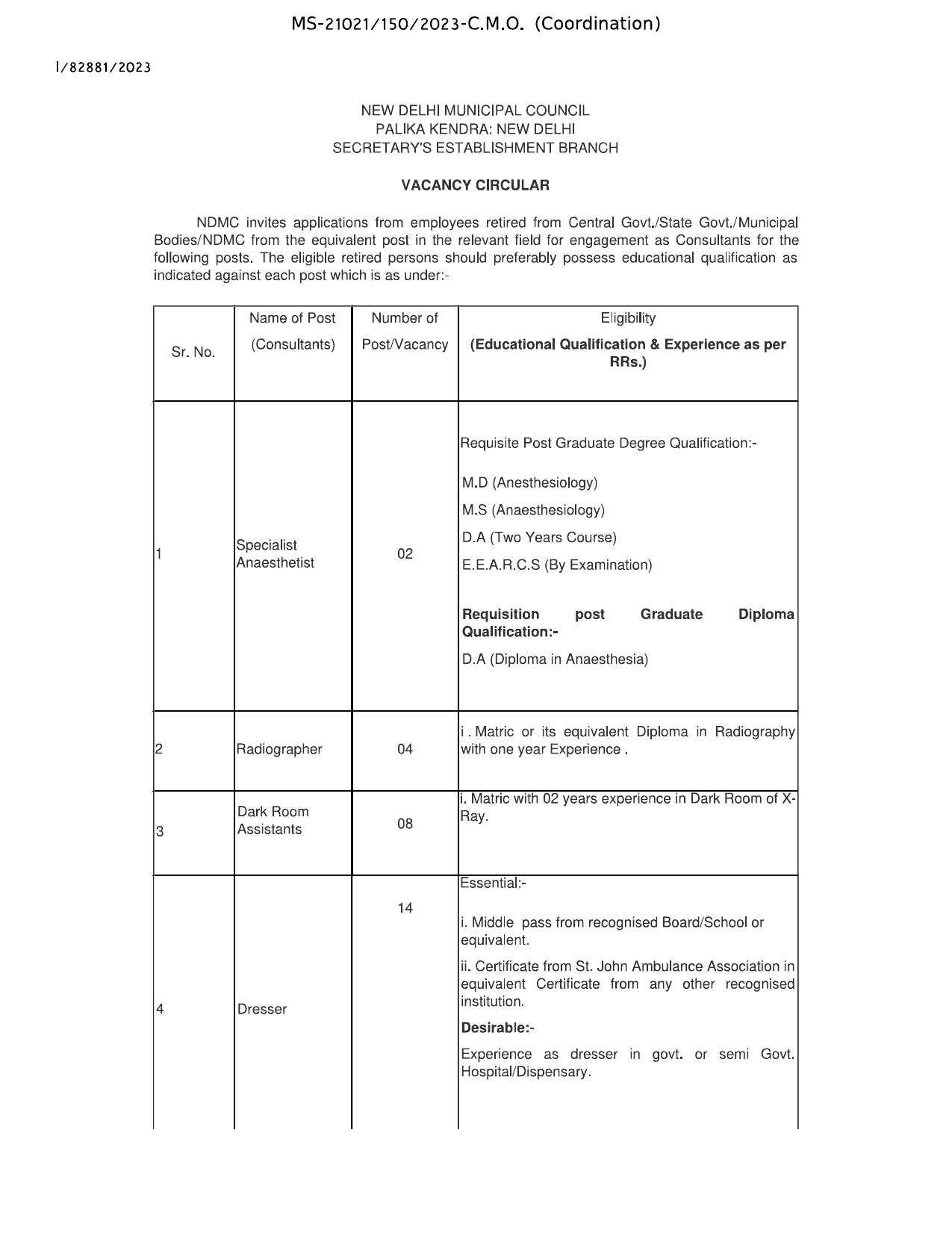 NDMC Pharmacist, Laboratory Technician and Various Posts Recruitment 2023 - Page 3