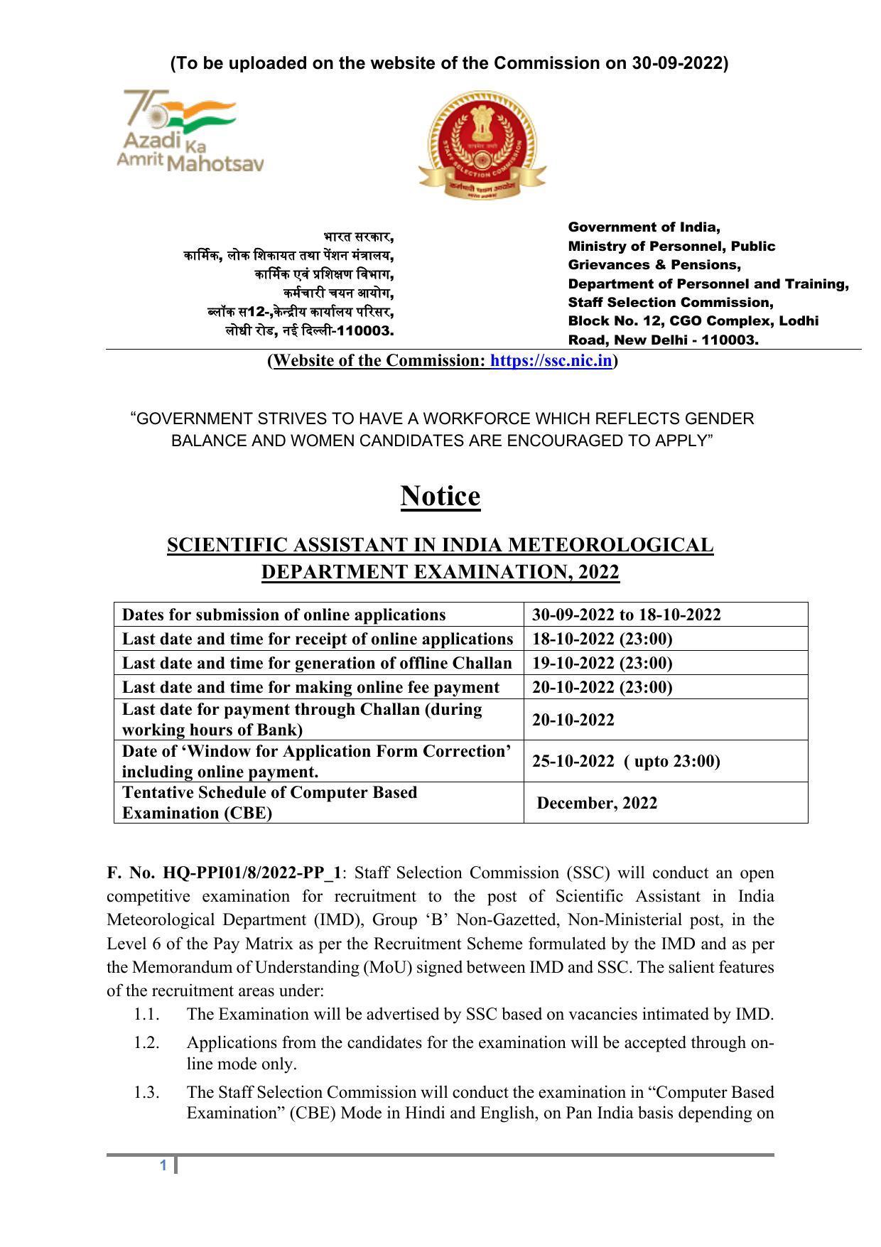 Staff Selection Commission (SSC) Scientific Assistant Recruitment 2022 - Page 4