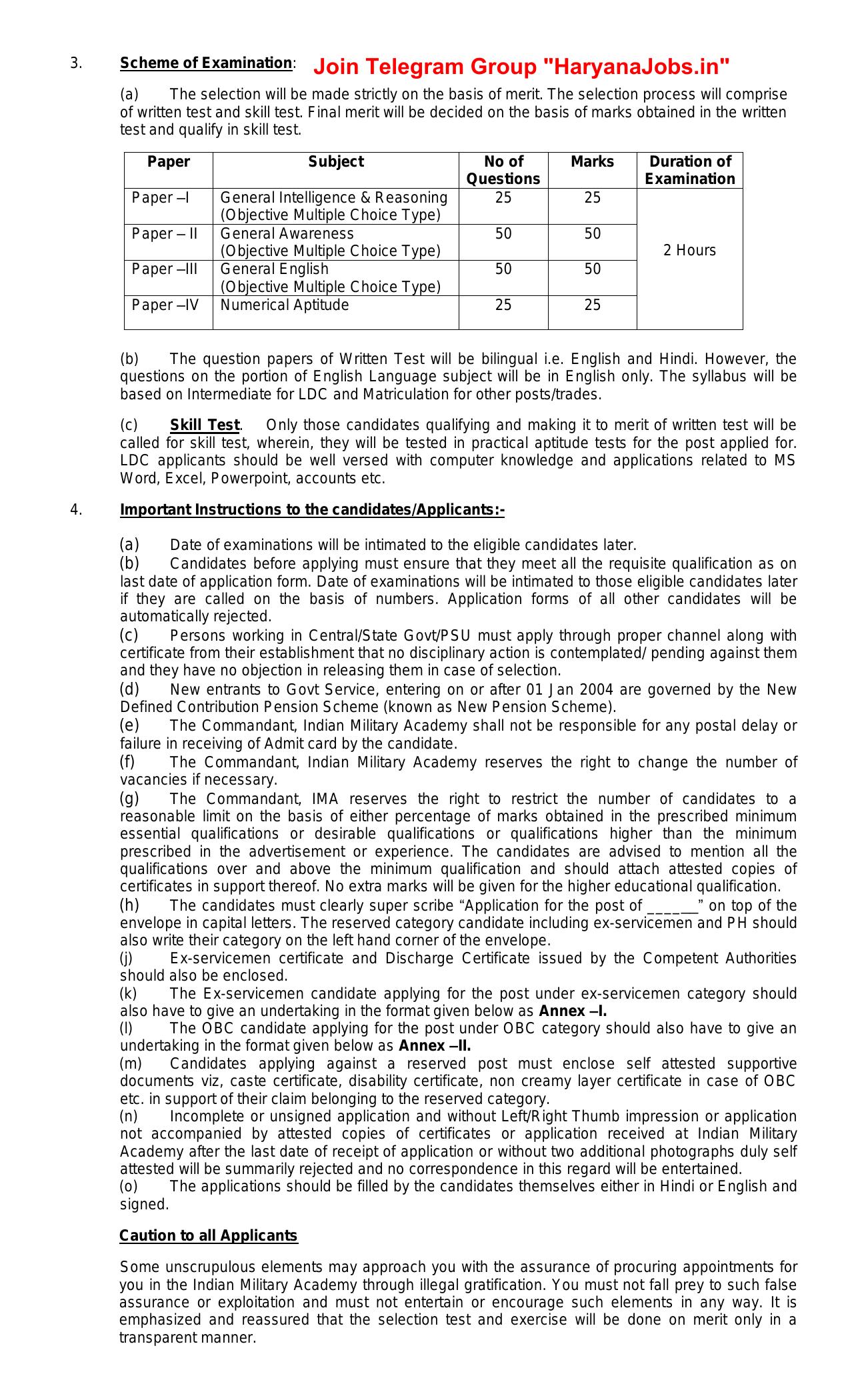 IMA Dehradun LDC, MTS and Various Posts Recruitment 2023 - Page 2