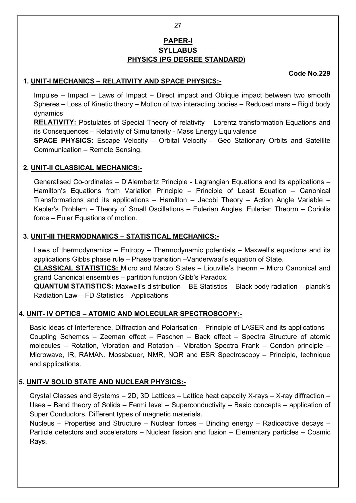 TNPSC Junior Scientific Officer Syllabus & Exam Pattern PDF (Paper I, II)  - Page 2