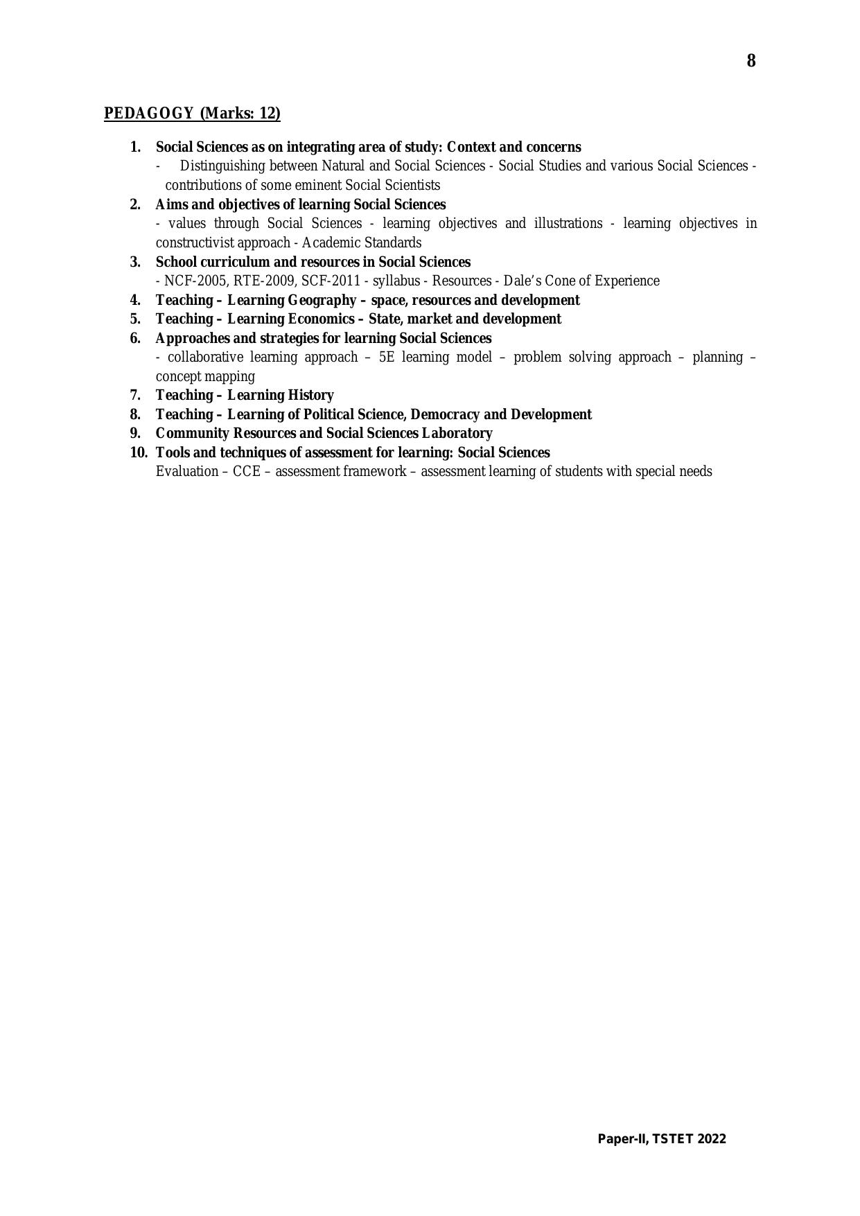 TS TET Syllabus for Paper 2 (Sanskrit) - Page 8