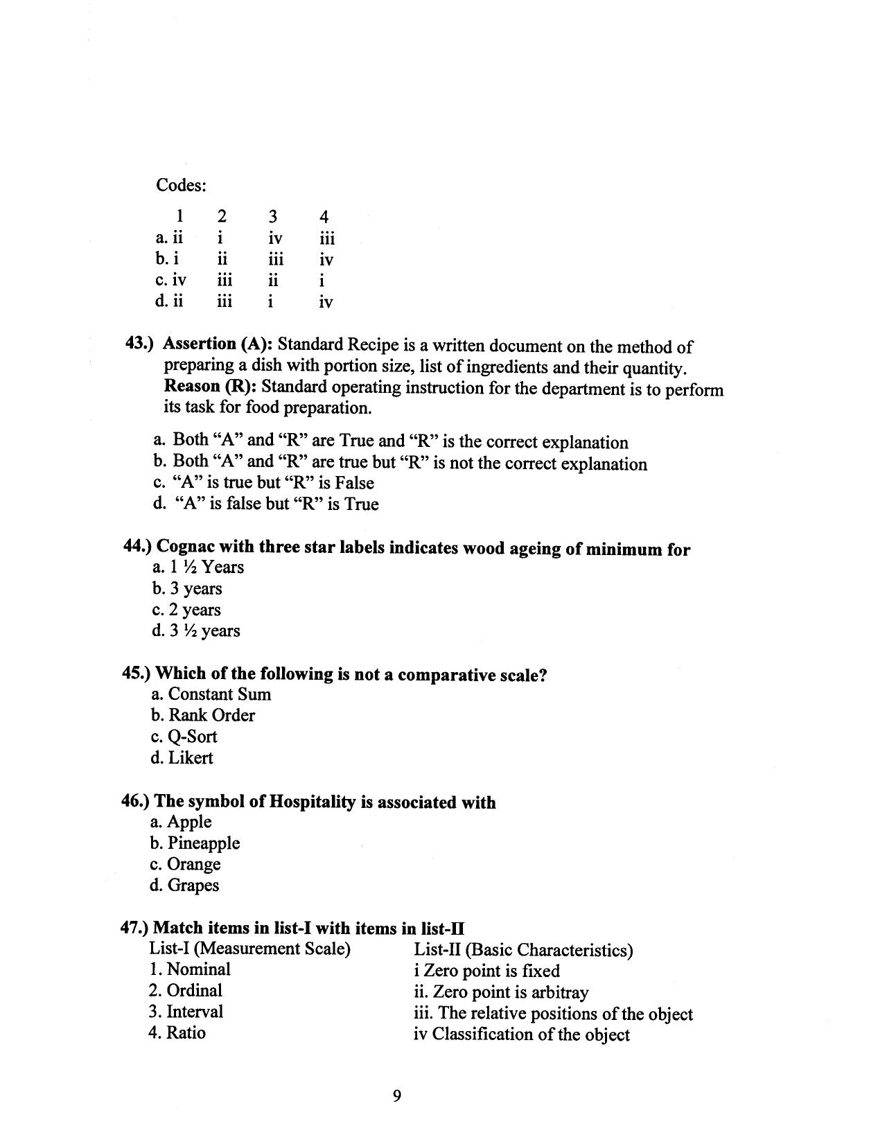 Hospitality Question Papers PDF Download – SPSC MPHW - Page 10