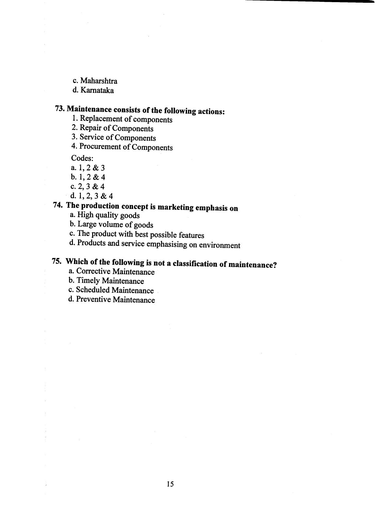 Hospitality Question Papers PDF Download – SPSC MPHW - Page 16