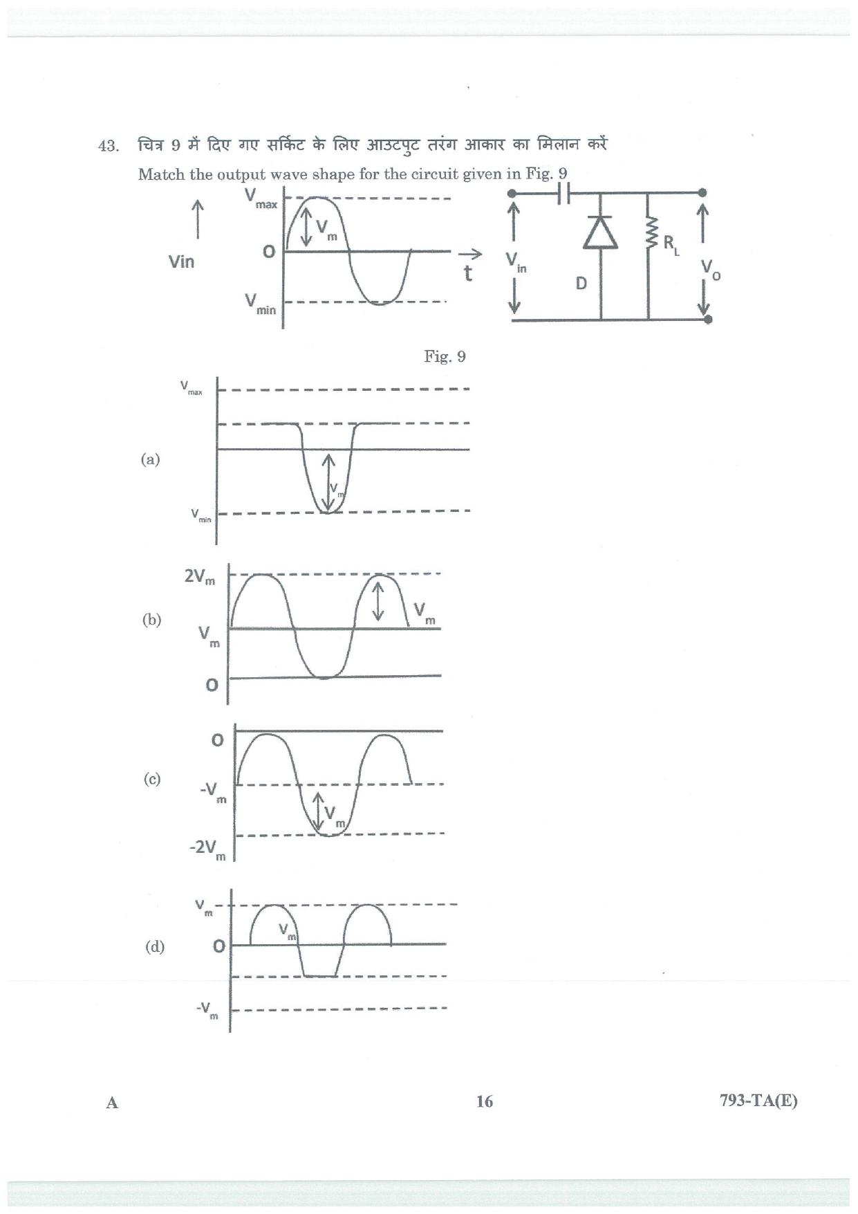 LPSC Technical Assistant (Electronics) 2026 Question Paper - Page 16