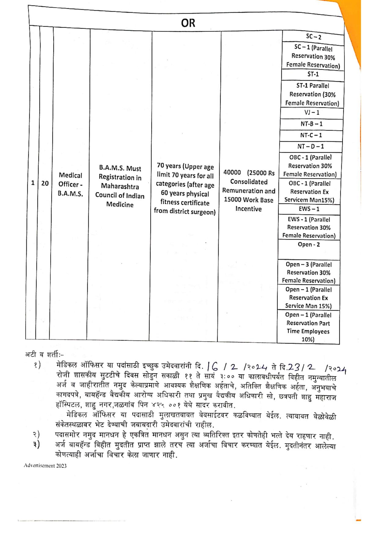Jalgaon City Municipal Corporation (JCMC) Recruitment For Medical Officer - Page 2
