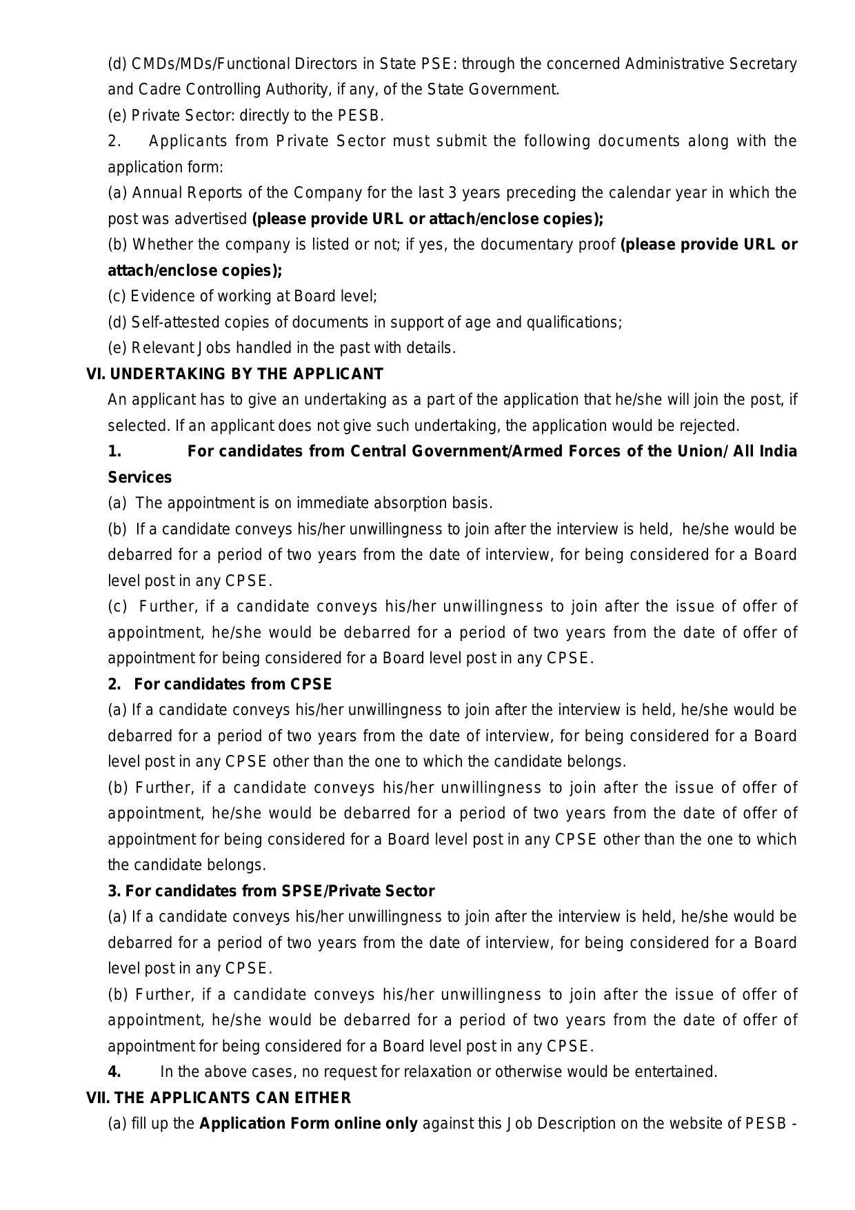 Coal India Limited Invites Application for Chairman and Managing Director Recruitment 2022 - Page 5
