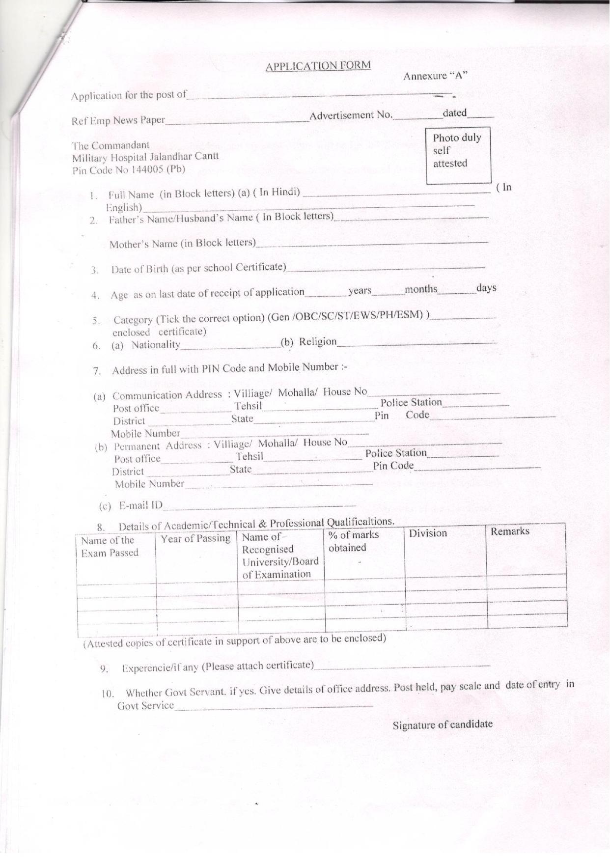 Army HQ Southern Command Group C Recruitment 2022 Notification and Application Form - Page 5