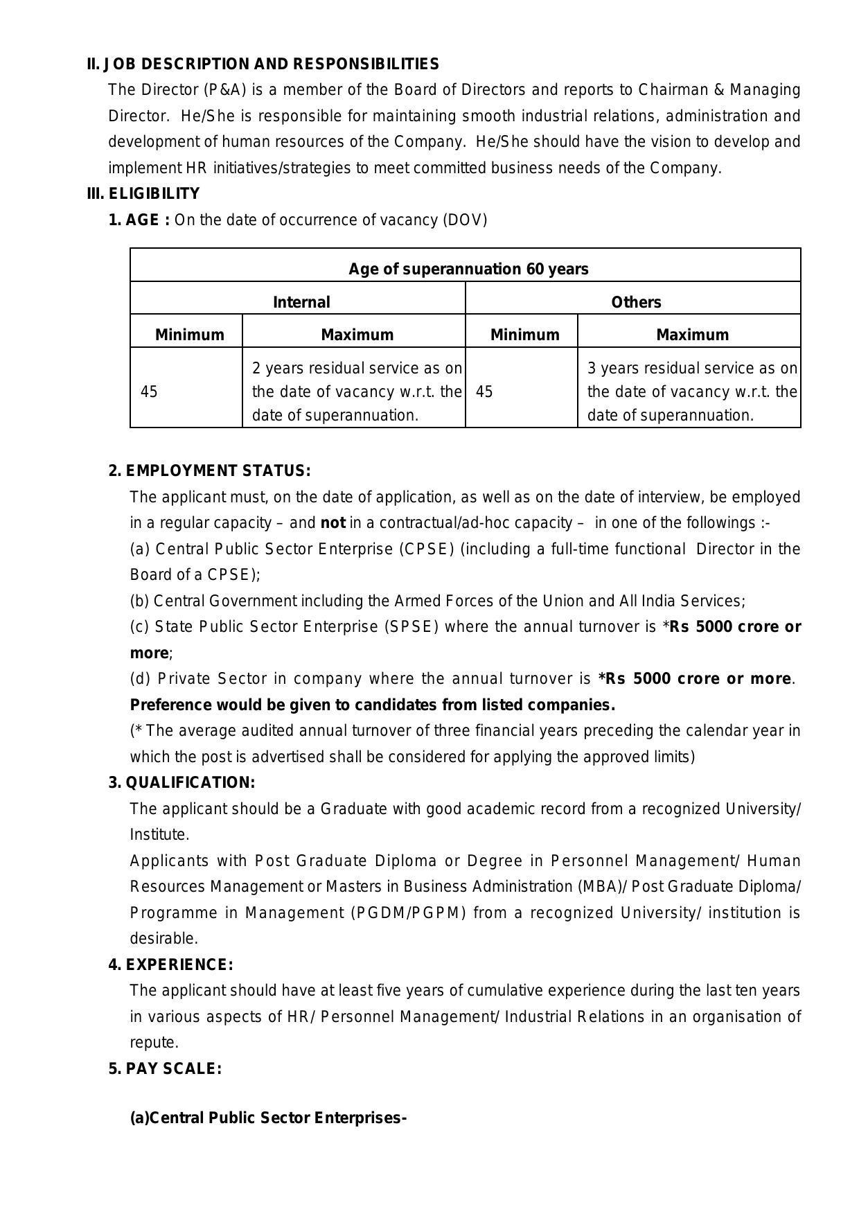 Shipping Corporation of India Invites Application for Director Recruitment 2022 - Page 1