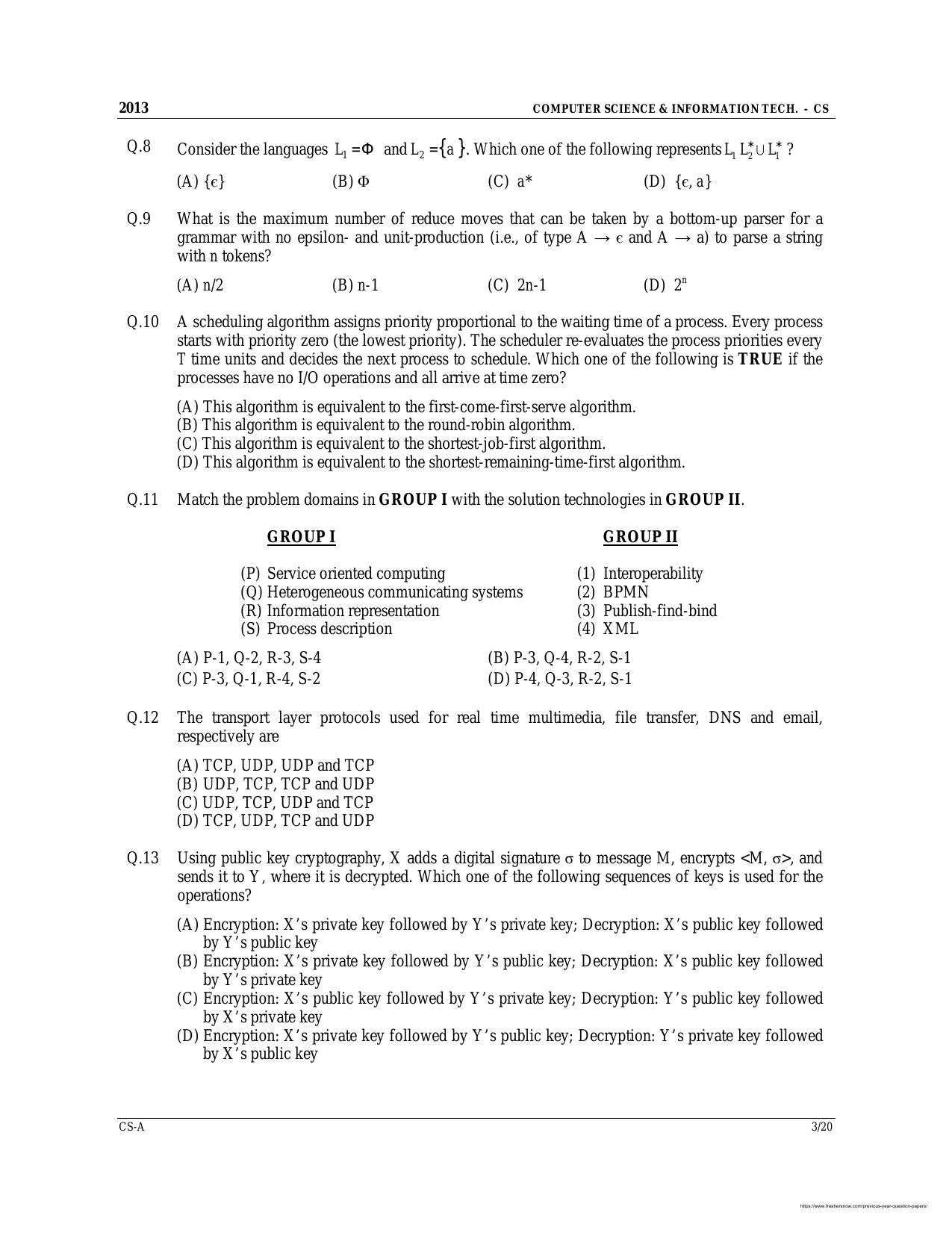 CSPHCL JE Computer Science Previous Question Paper - Page 3