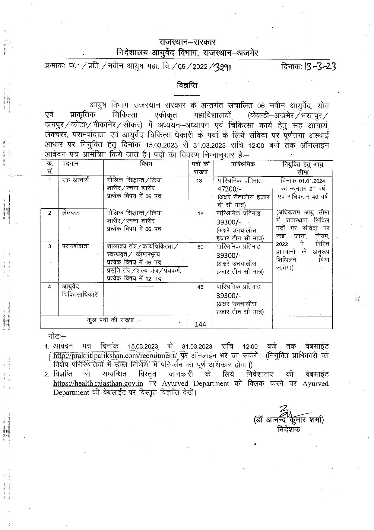 Ayurveda Department Rajasthan Lecturer, Assistant Teacher and Various Posts Recruitment 2023 - Page 2