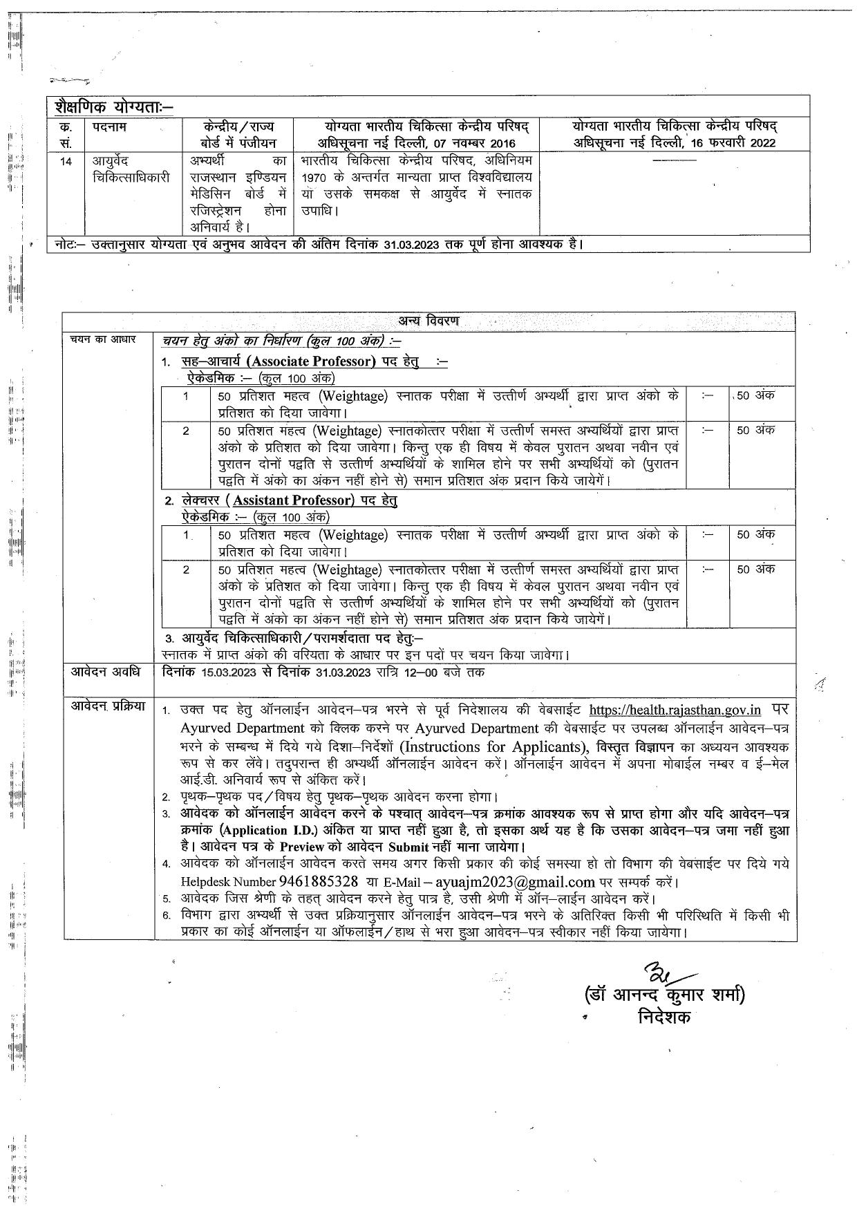 Ayurveda Department Rajasthan Lecturer, Assistant Teacher and Various Posts Recruitment 2023 - Page 13
