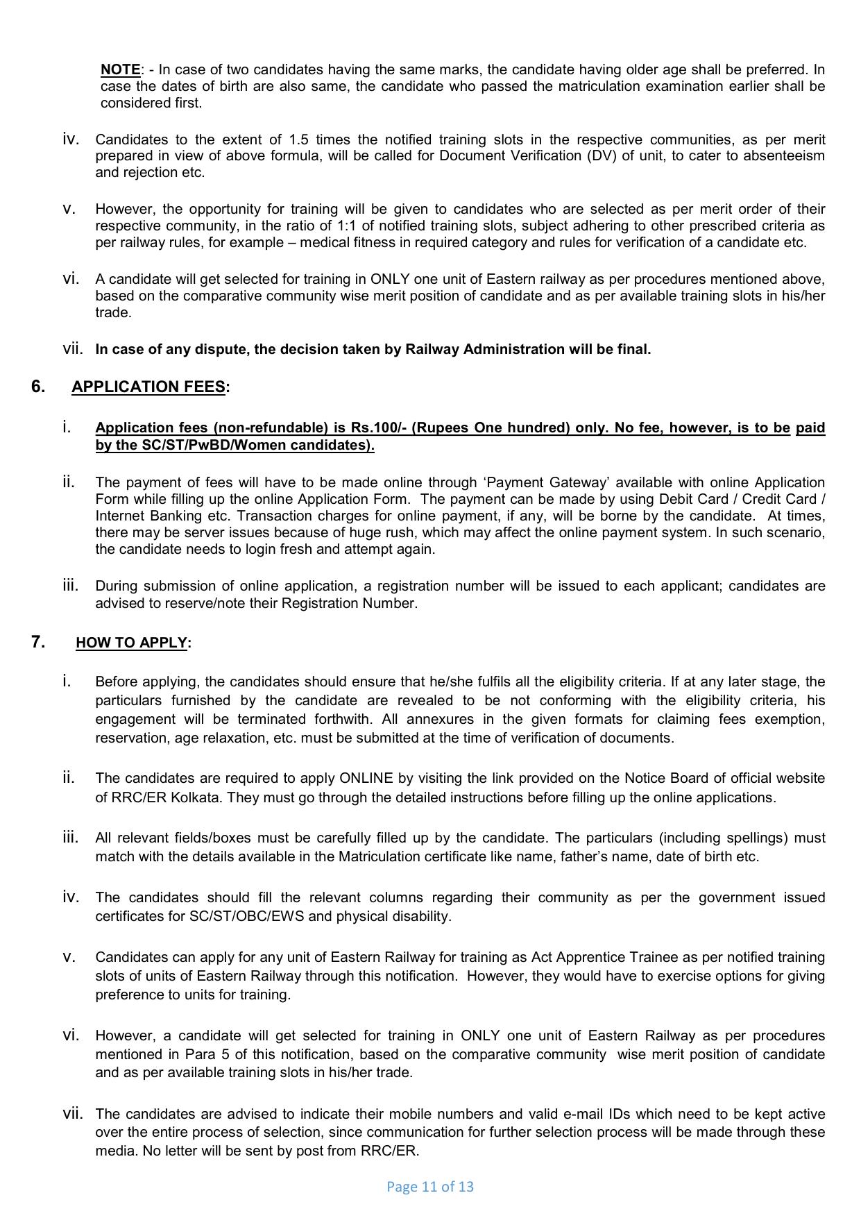 Eastern Railway (ER) Invites Application for 3115 Apprentices Recruitment 2023 - Page 10