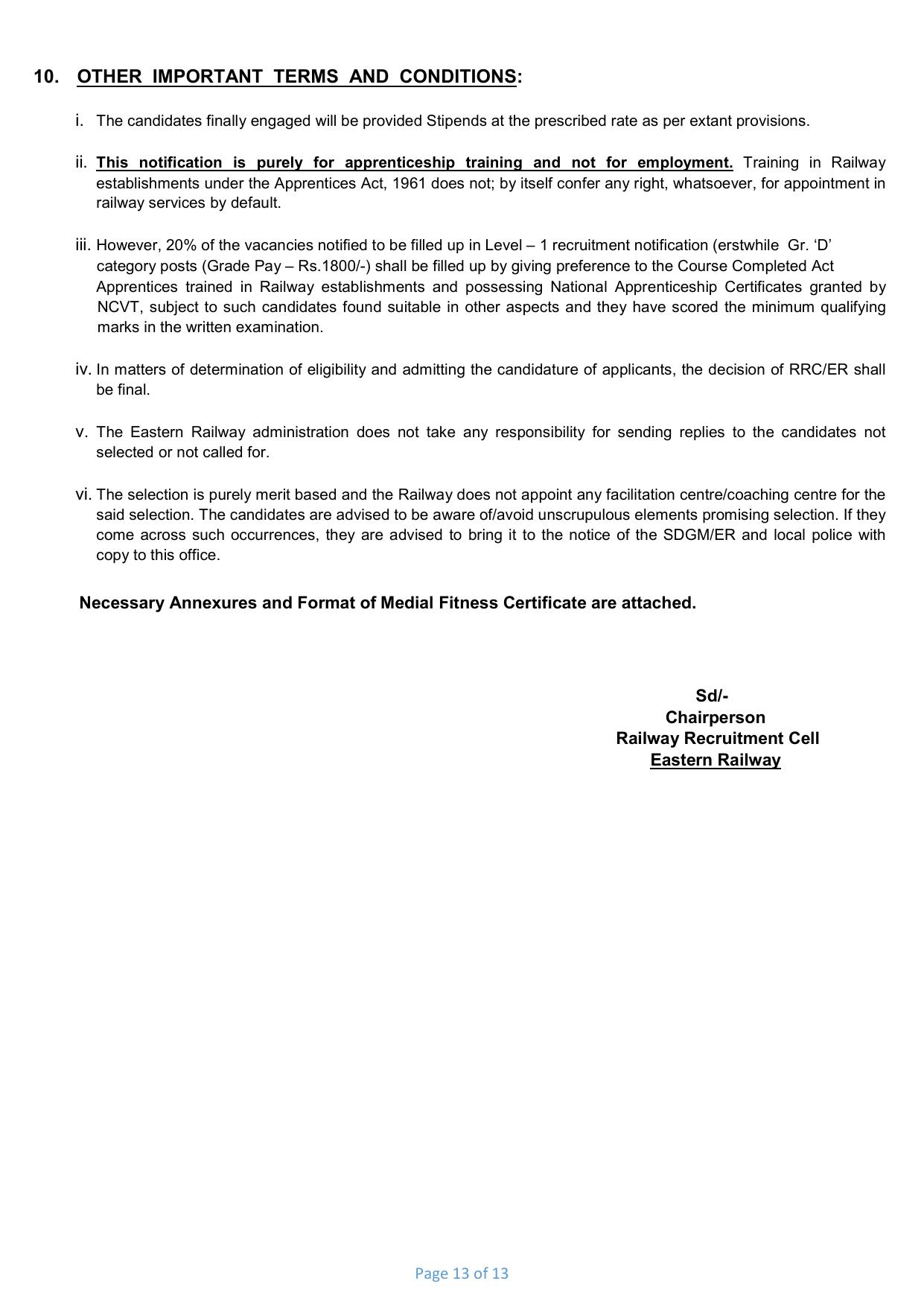 Eastern Railway (ER) Invites Application for 3115 Apprentices Recruitment 2023 - Page 22