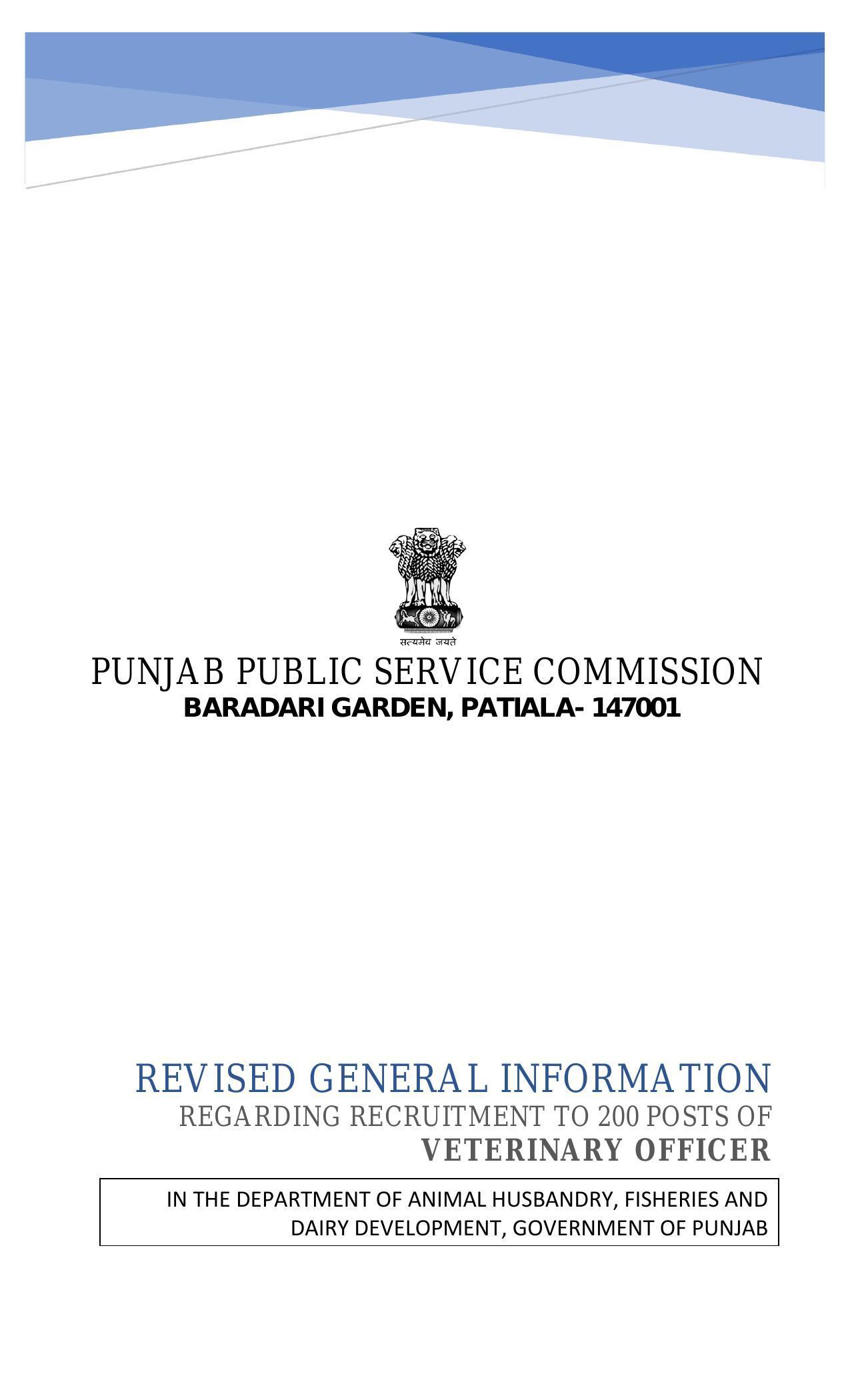 Punjab Public Service Commission Veterinary Officer Recruitment 2022 - Page 4