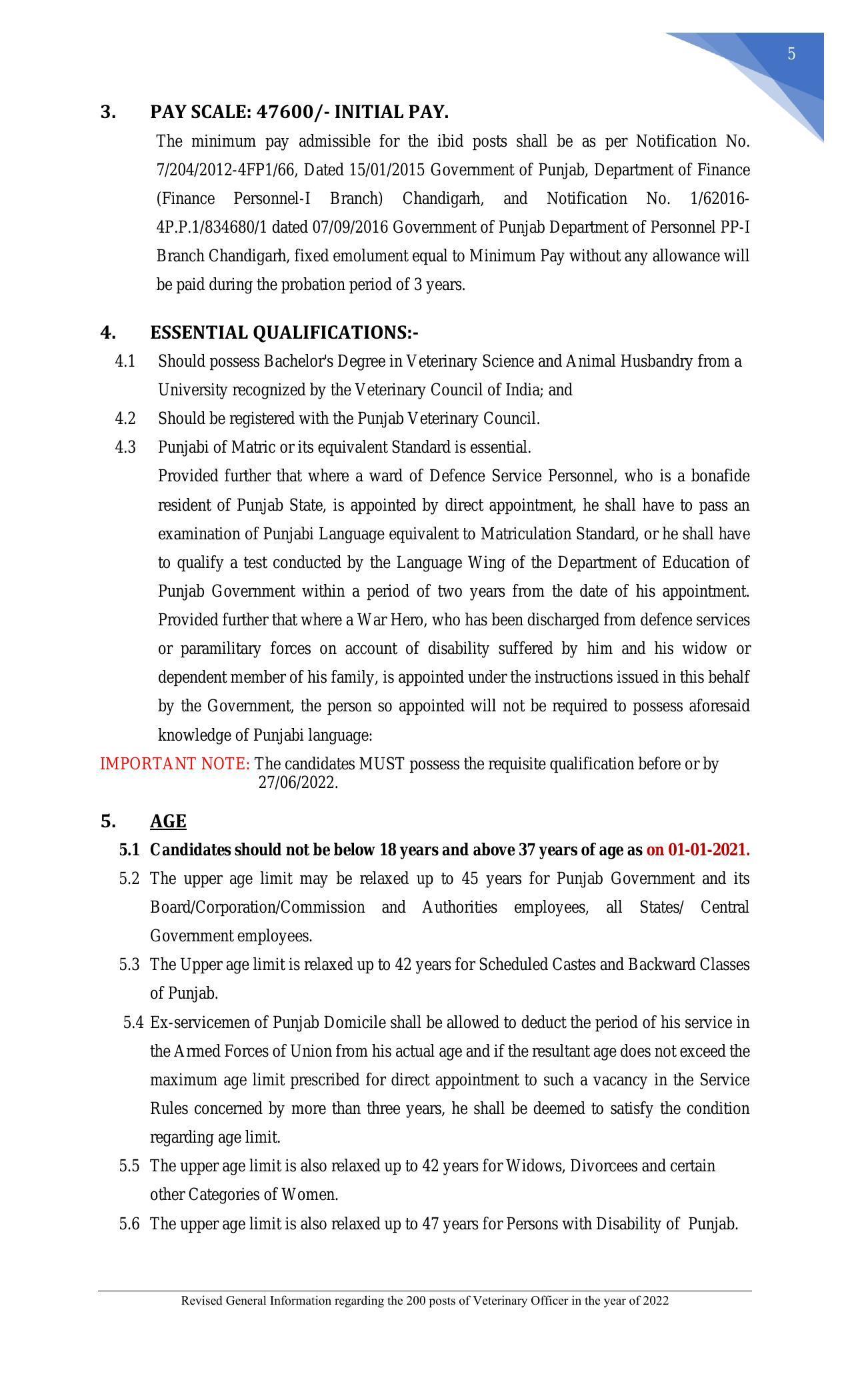 Punjab Public Service Commission Veterinary Officer Recruitment 2022 - Page 20