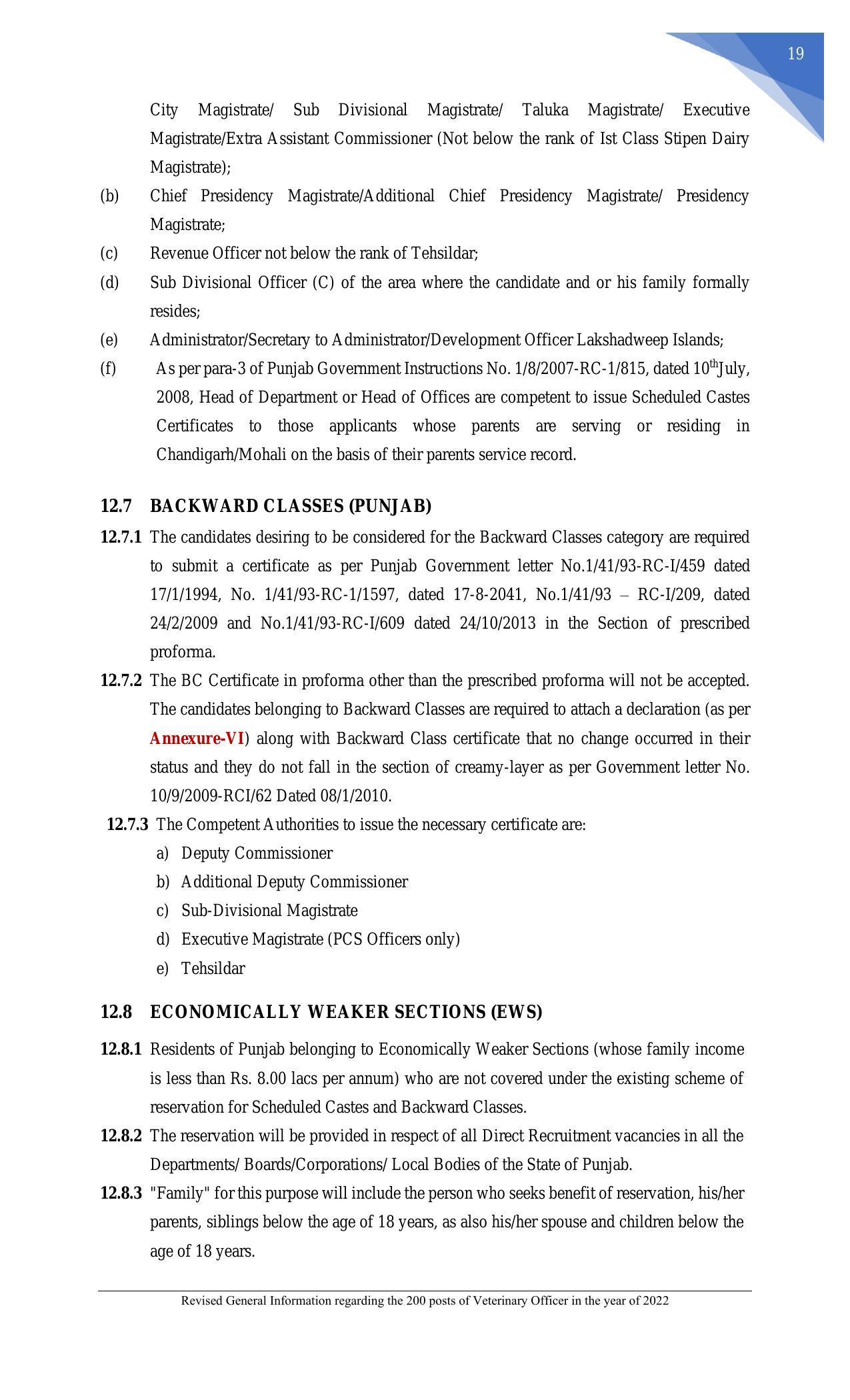 Punjab Public Service Commission Veterinary Officer Recruitment 2022 - Page 3