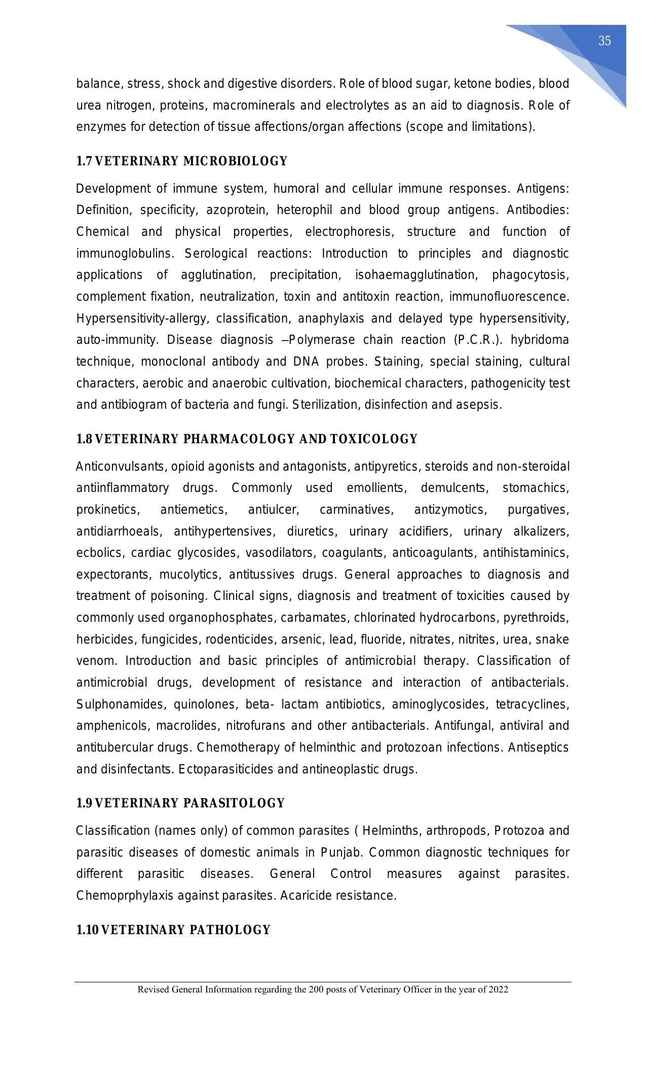 Punjab Public Service Commission Veterinary Officer Recruitment 2022 - Page 37