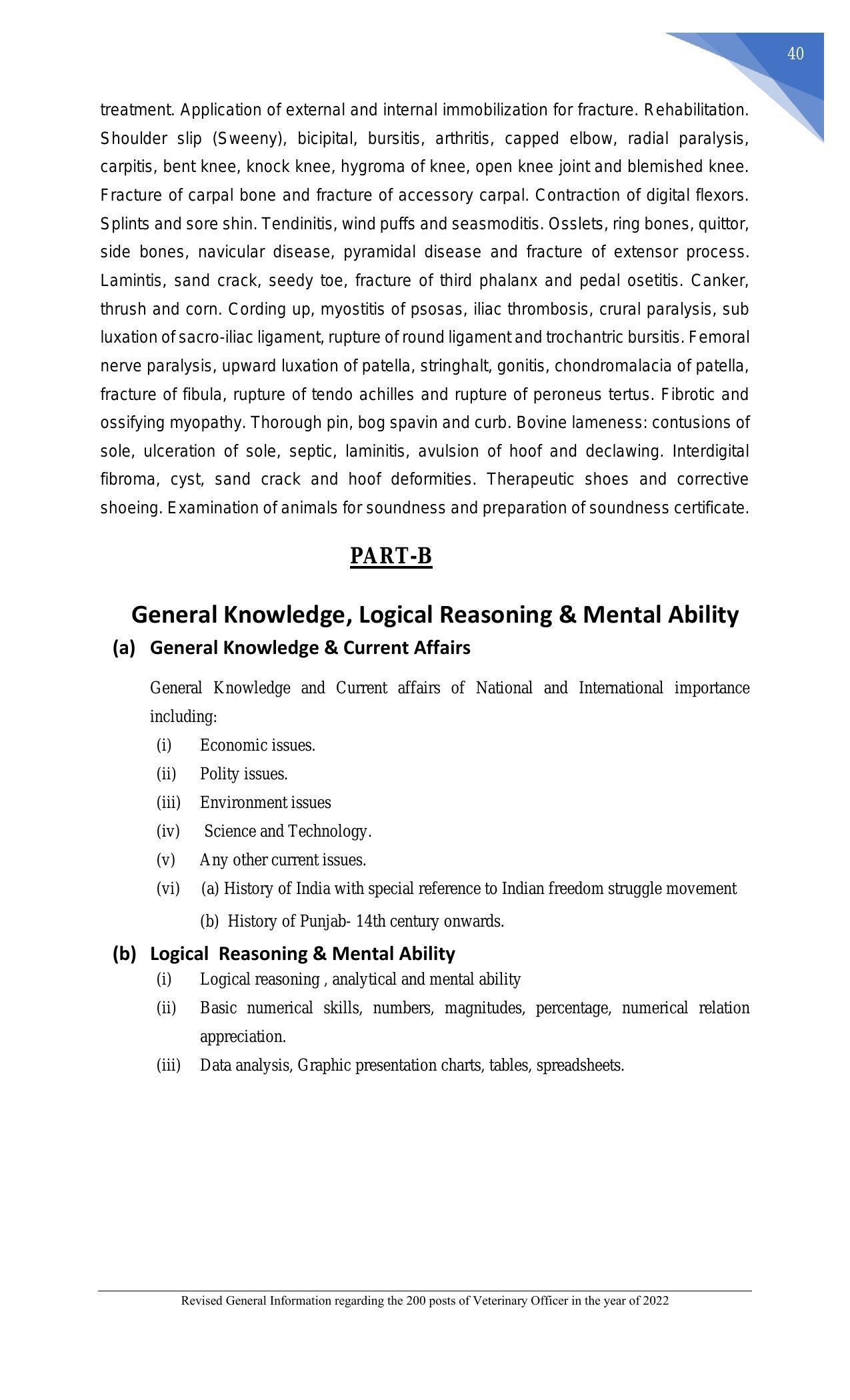 Punjab Public Service Commission Veterinary Officer Recruitment 2022 - Page 31