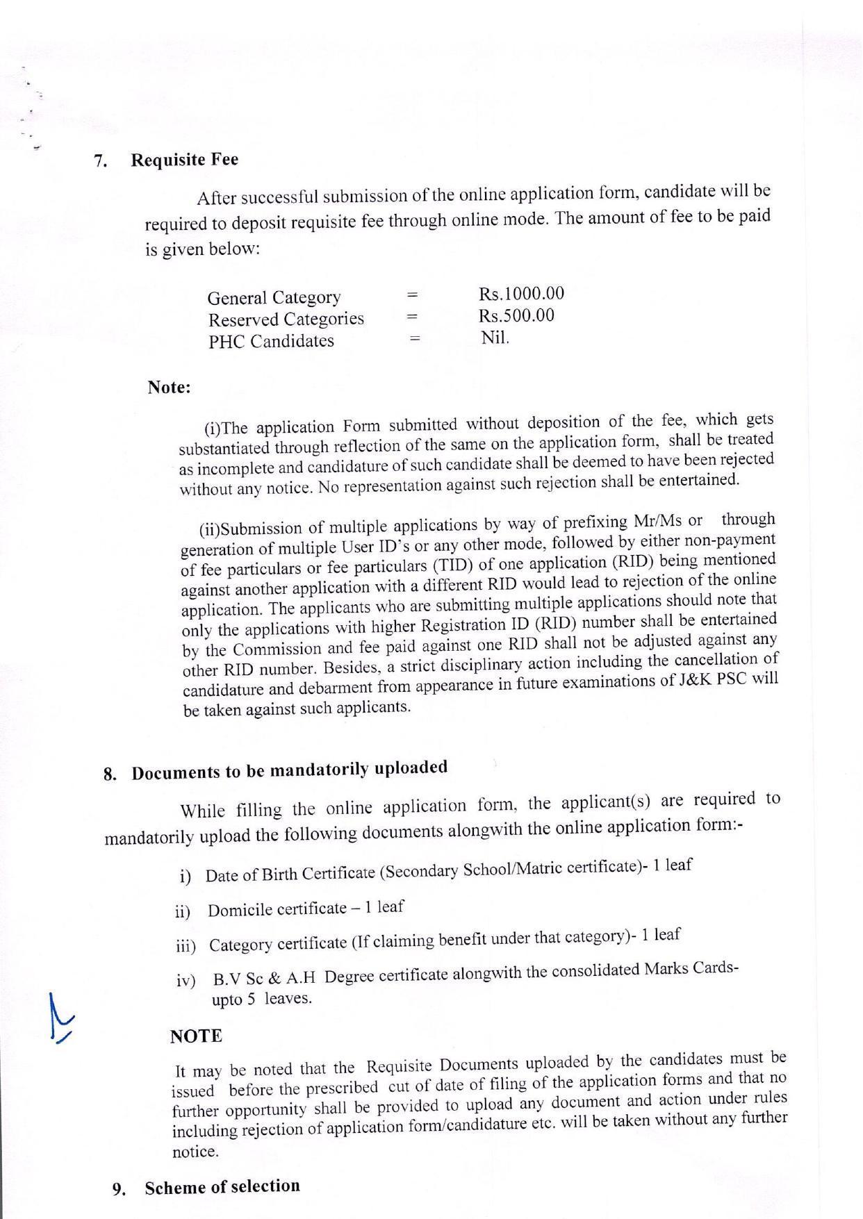 JKPSC Invites Application for 23 Veterinary Assistant Surgeon Recruitment 2023 - Page 3