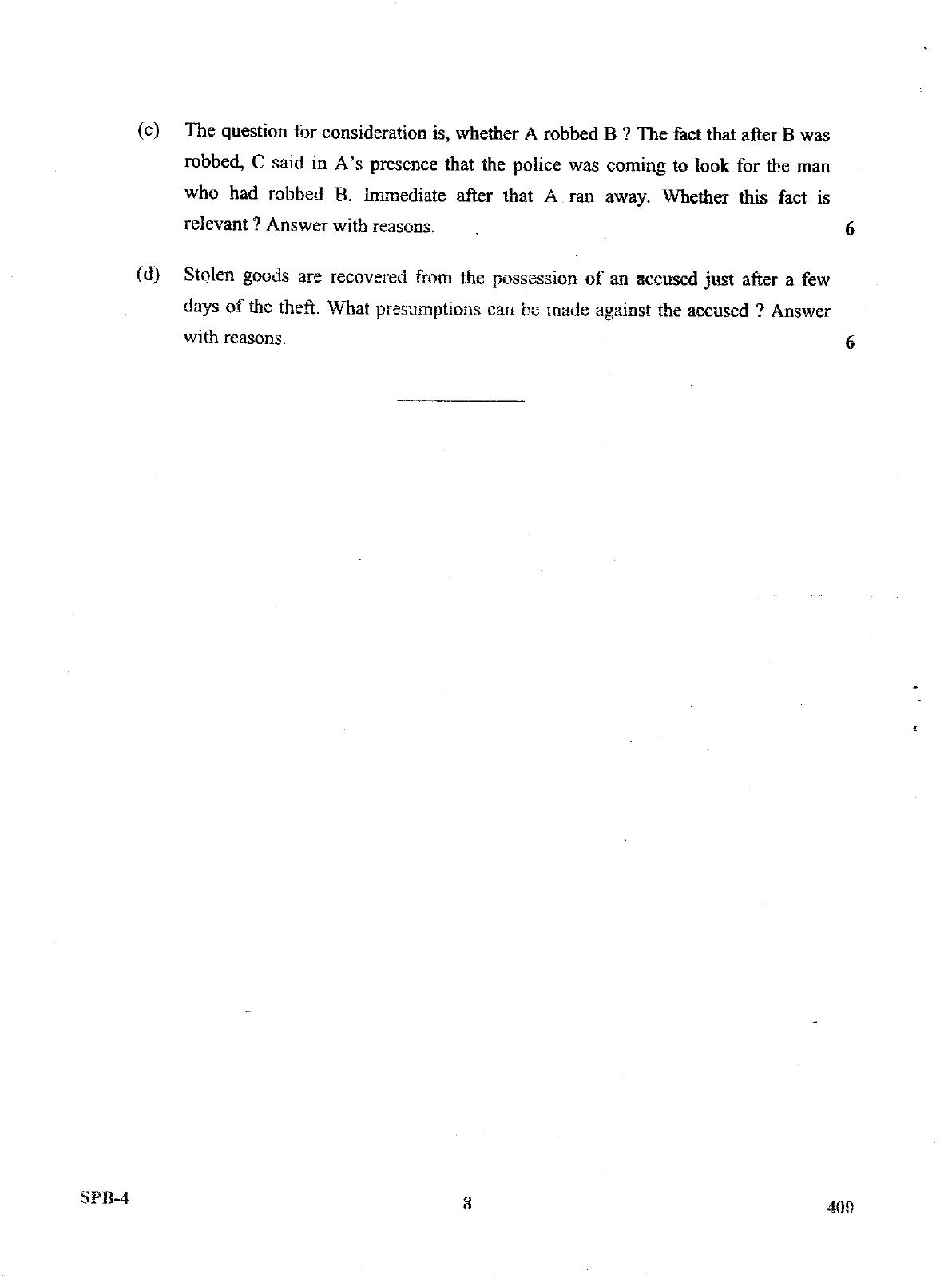 Uttarakhand Judicial Service Civil Judge (Junior Division) Exam-2008 Mains Exam  - Page 21