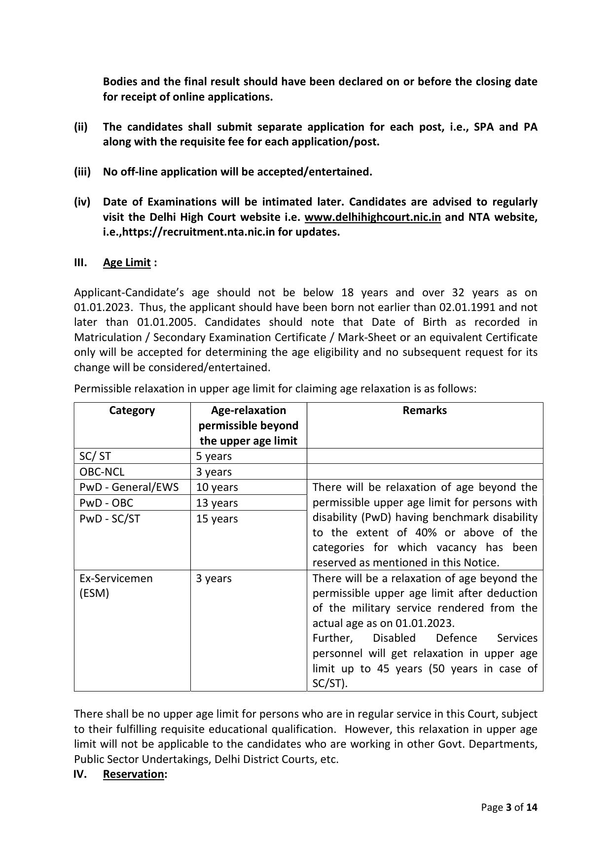 Delhi High Court Junior Personal Assistant, Personal Assistant Recruitment 2023 - Page 4