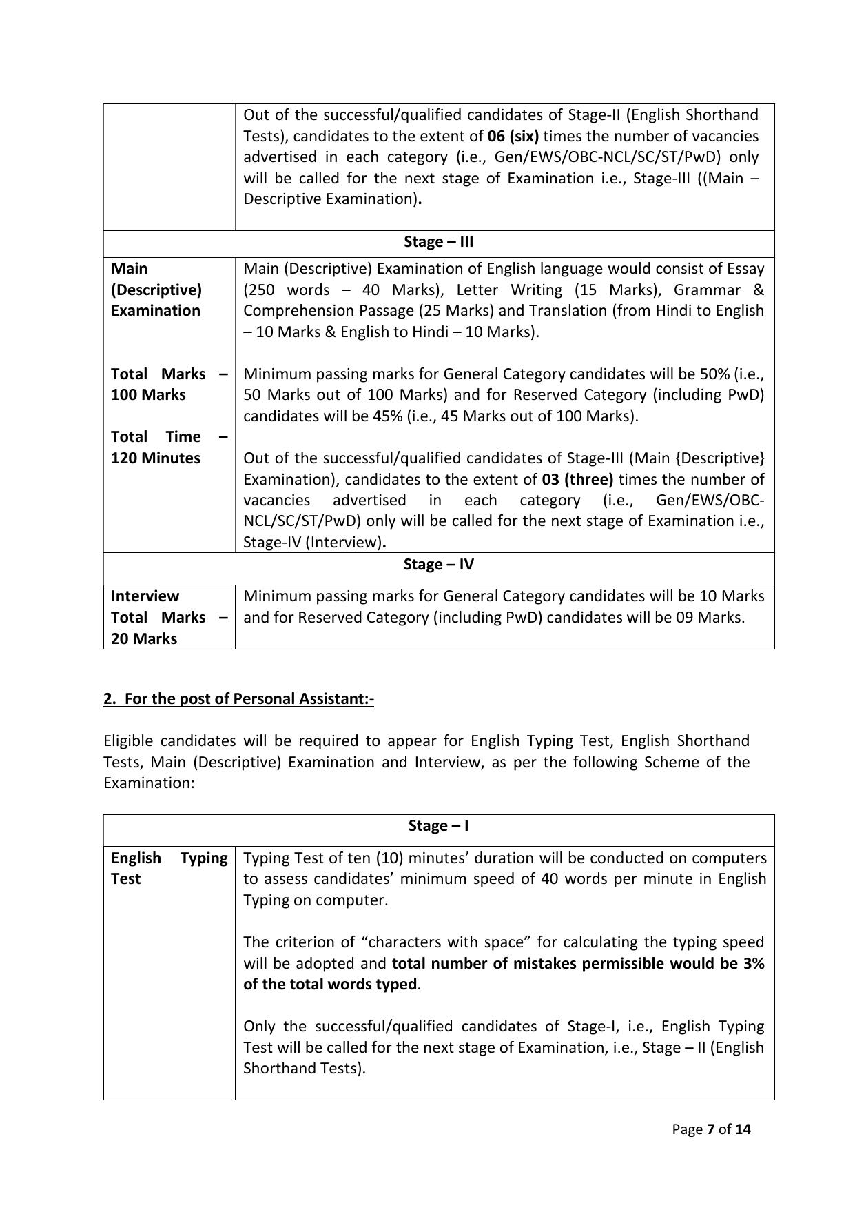 Delhi High Court Junior Personal Assistant, Personal Assistant Recruitment 2023 - Page 10
