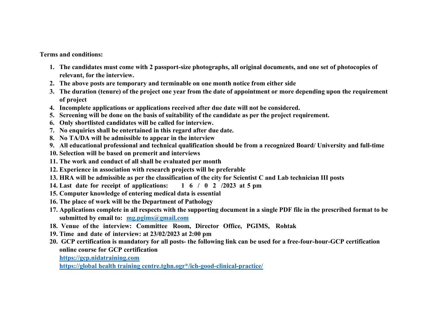 Pt B D Sharma University of Health Sciences (UHSR) Invites Application for Scientist-C, Research Assistant, More Vacancies Recruitment 2023 - Page 2