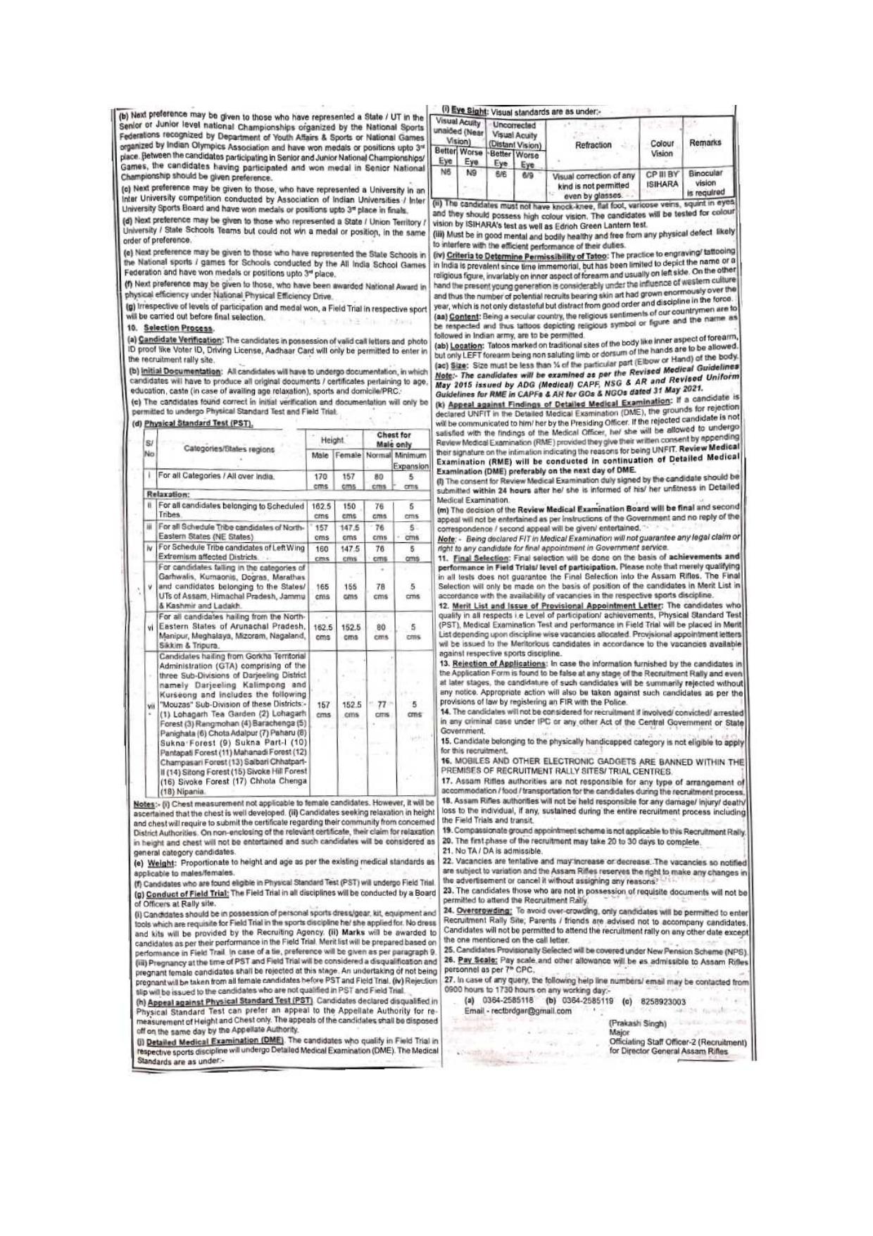 Assam Rifles Riflesman/ Riflewomen (GD) Recruitment 2023 - Page 1